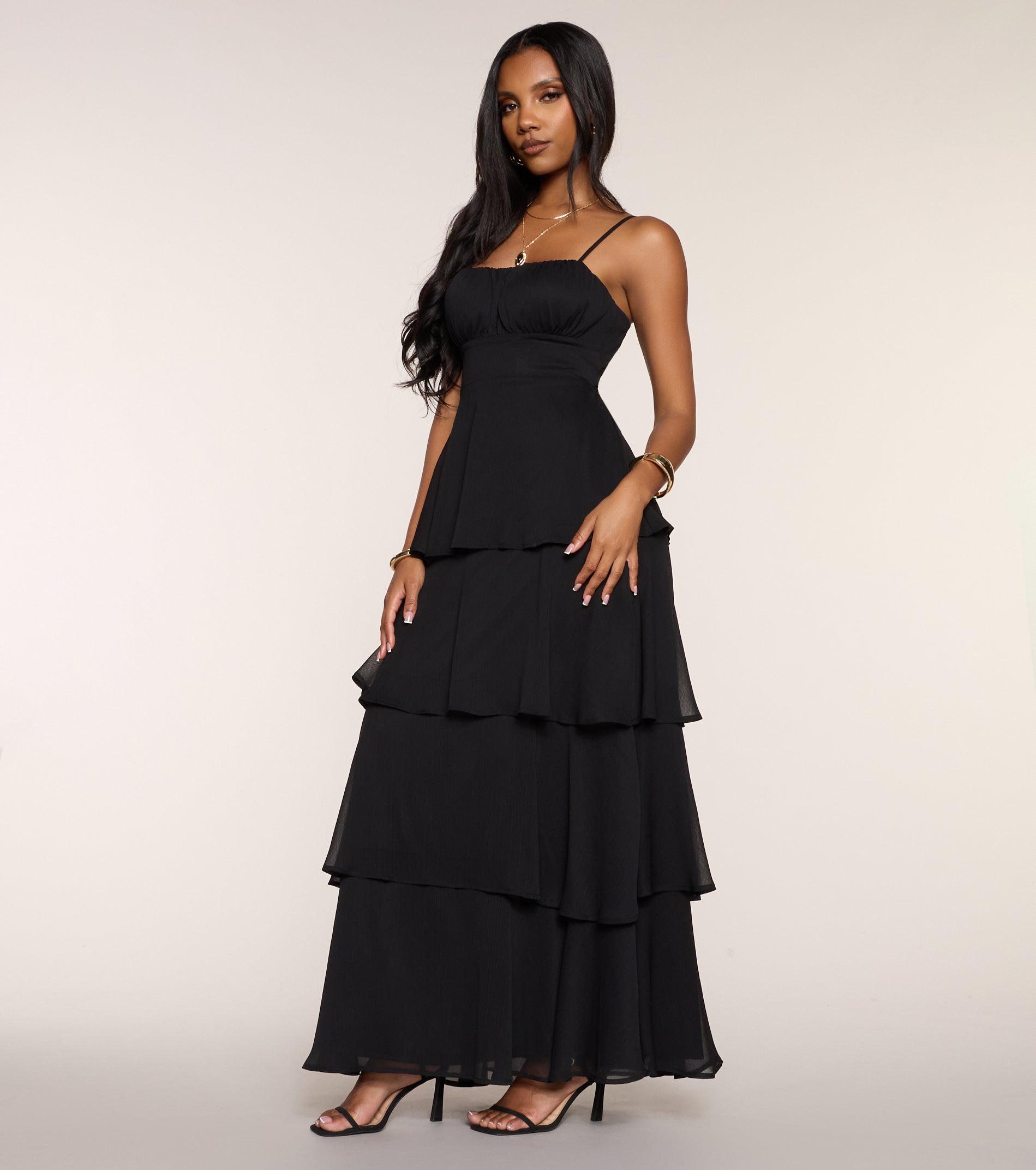 Evening Soirée Chiffon Maxi Dress