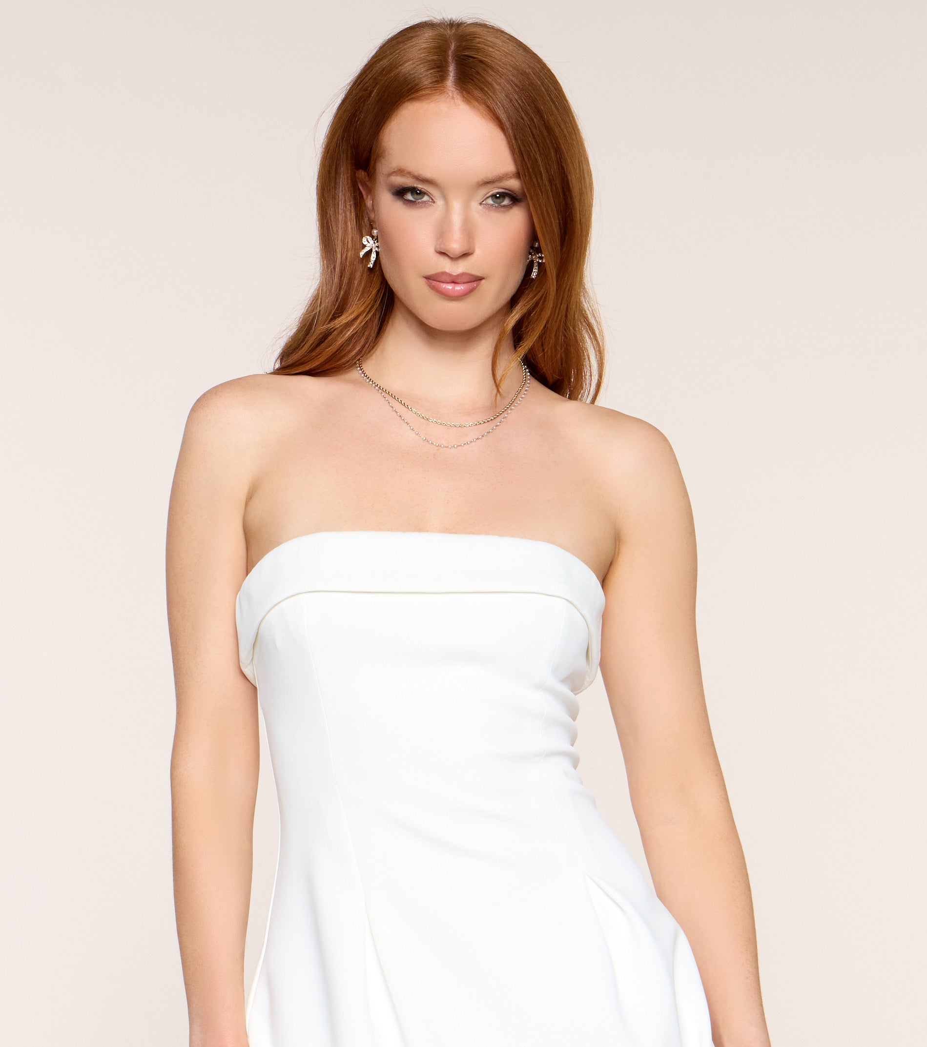 Stylish Charm Strapless Skater Dress