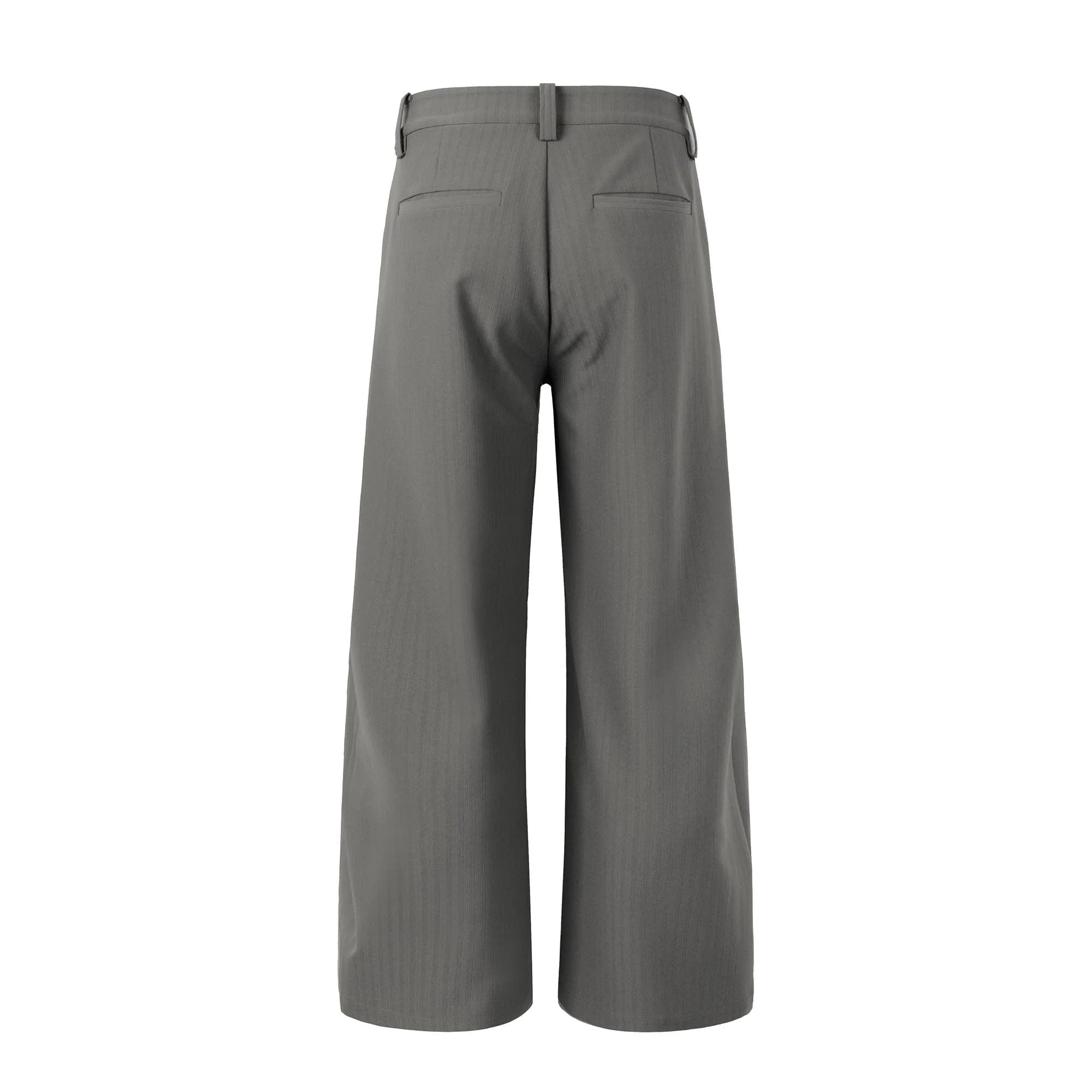 OKAYTHXBYE Pleated Shadow-Stripe Oversized Pants