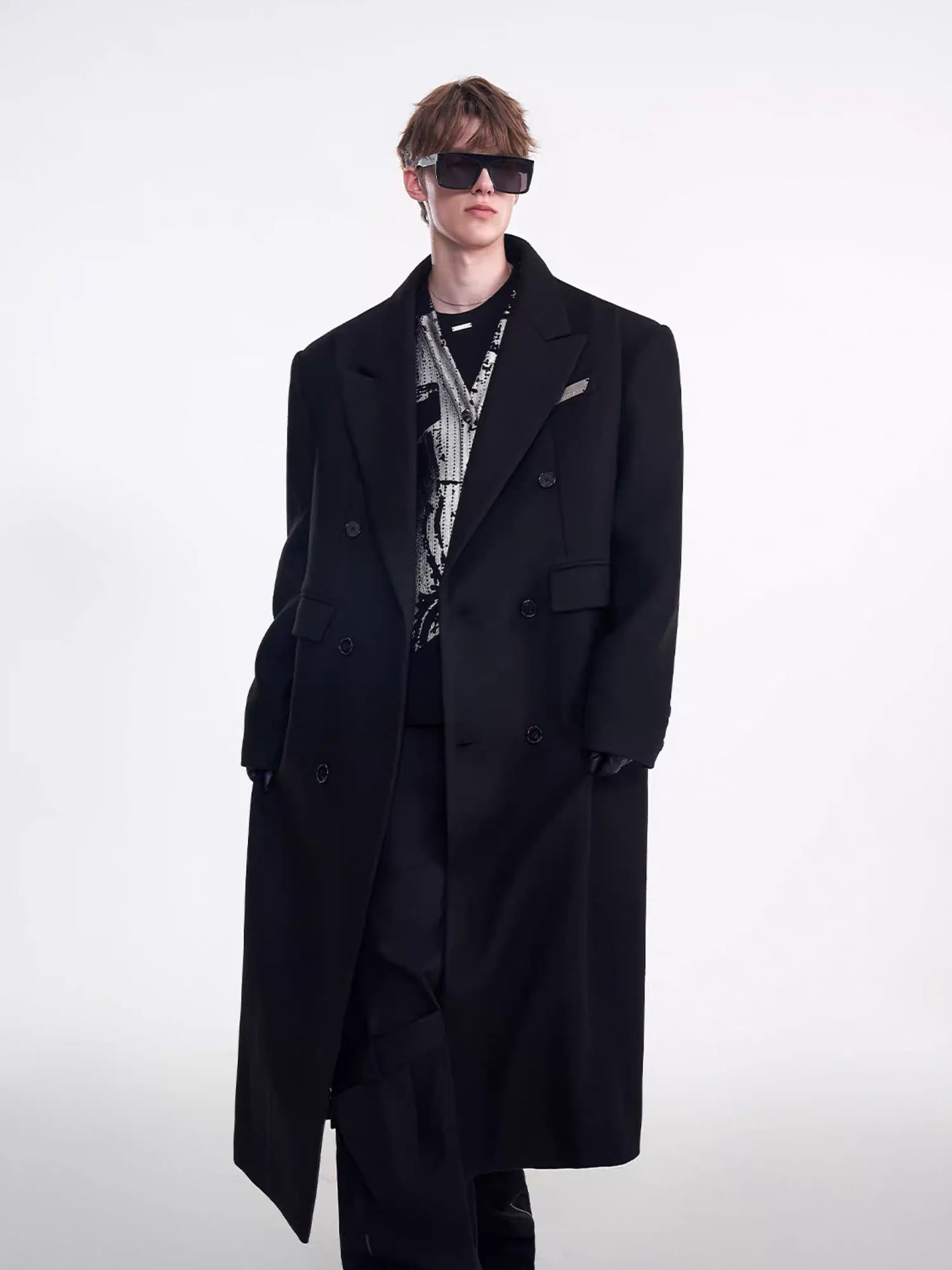 TIWILLTANG Modern Maxi Wool Coat