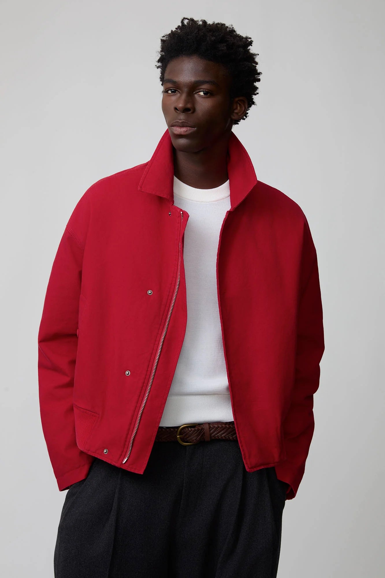 OPICLOTH Washed Quilted Cotton Collar Jacket
