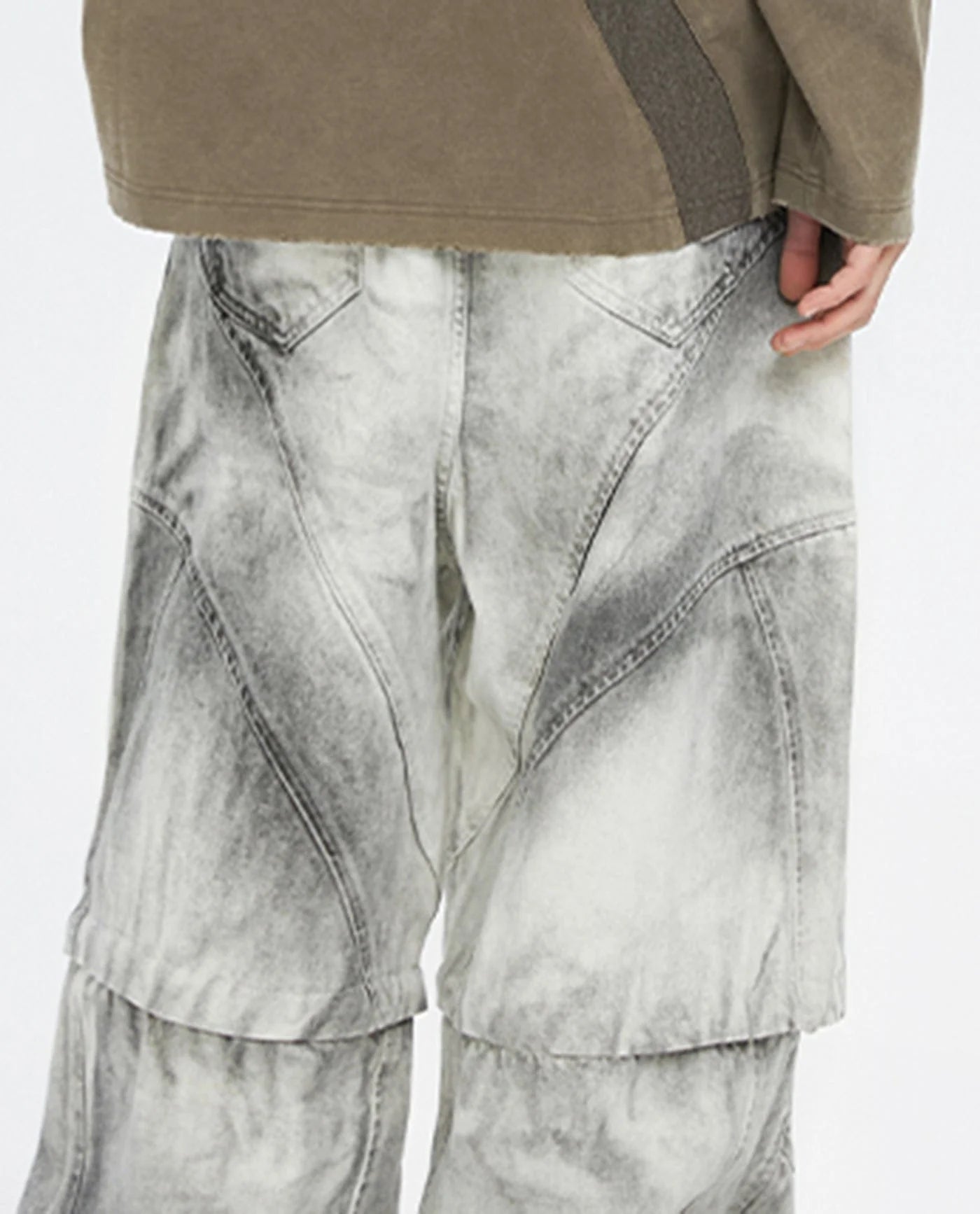 F2CE Distressed Detachable Parachute Pants