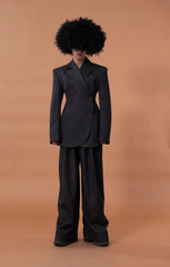CLP Stitched Pleated Denim Pants