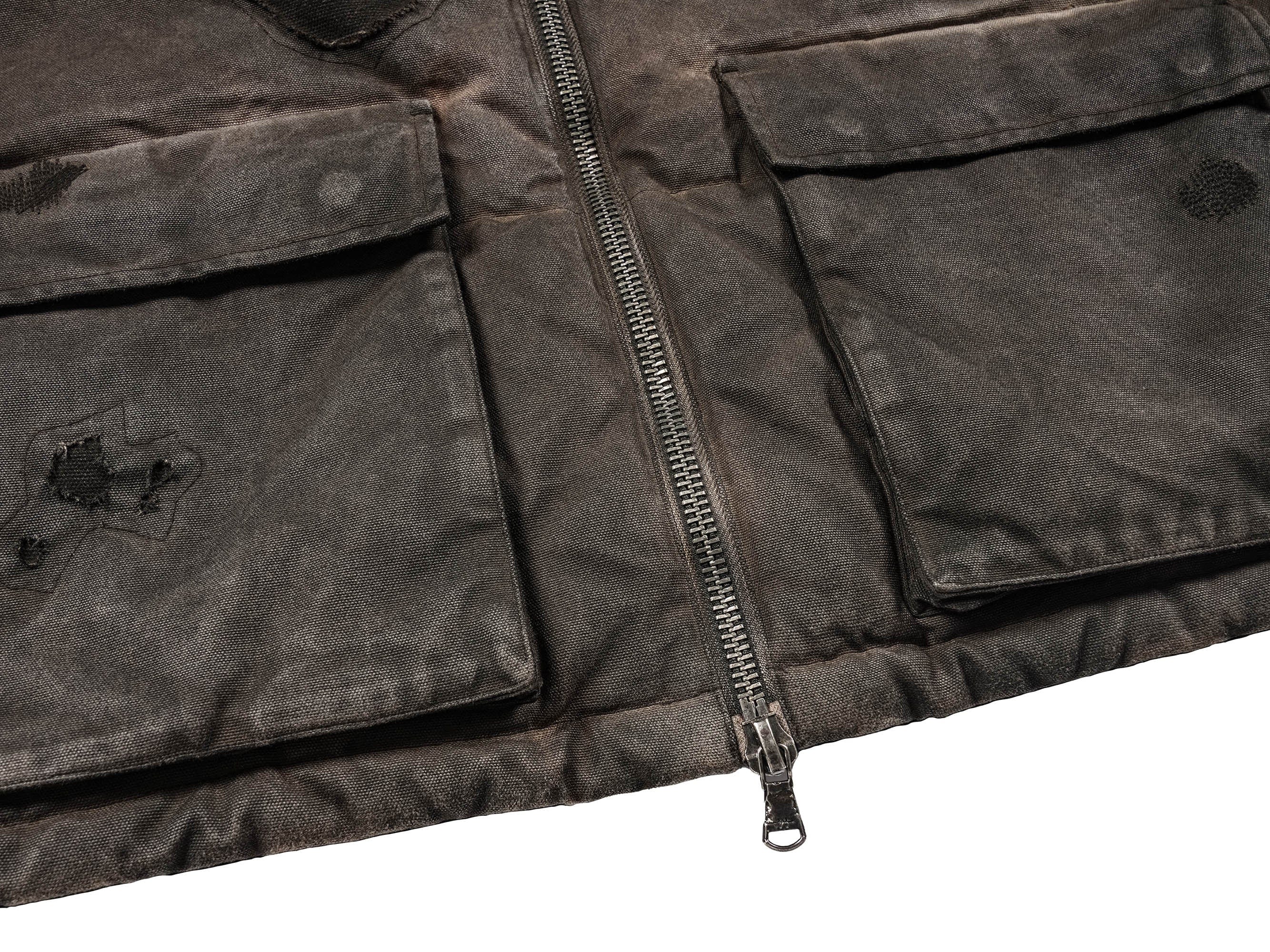 UNDERWATER Distressed Wanderer Patchwork Padded Jacket