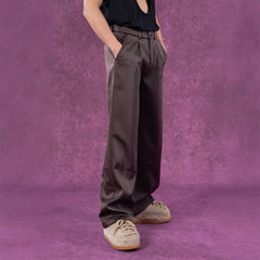 CLP Satin Straight-Leg Pants