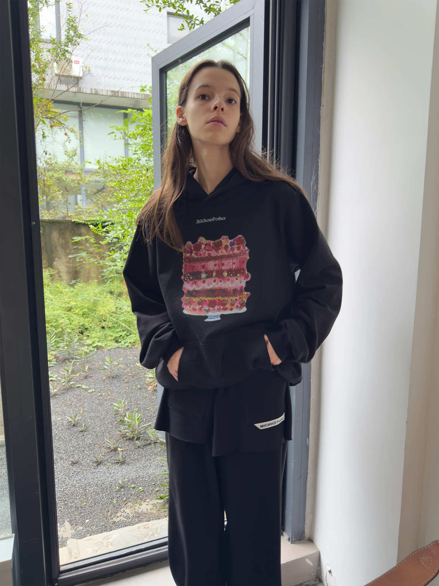 MIICHOUS Cake Graphic Oversized Hoodie