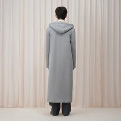 OUYANG WENJUN Sherpa-Lined Hooded Maxi Coat