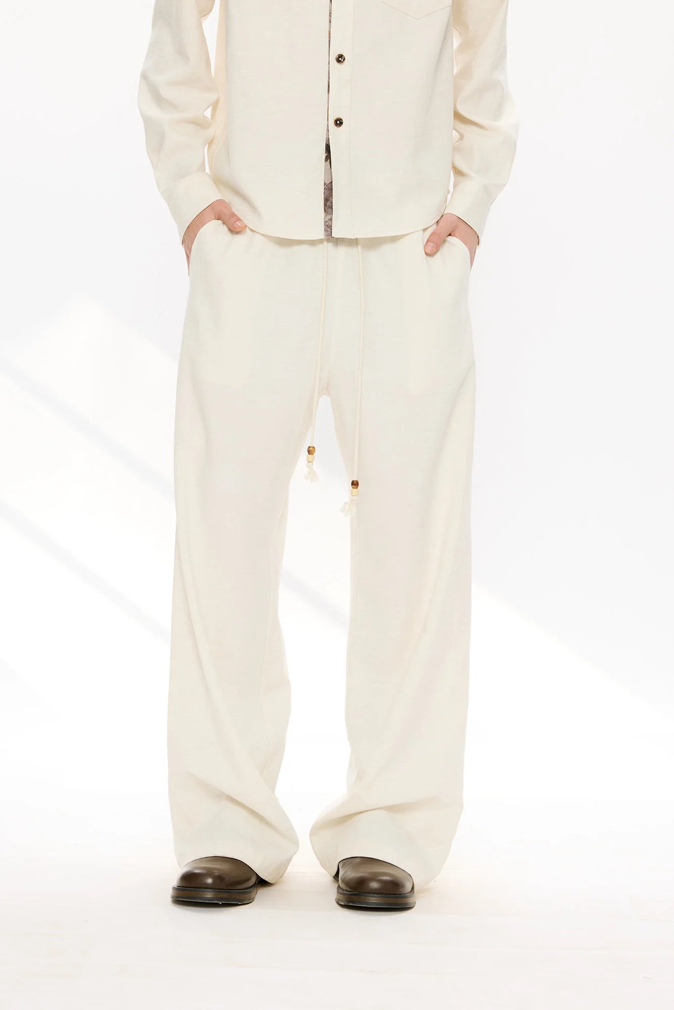 KREATE Tencel-Linen Straight-Leg Pants