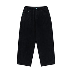 OVDY Distressed Turquoise Rivet Wide-Leg Pants