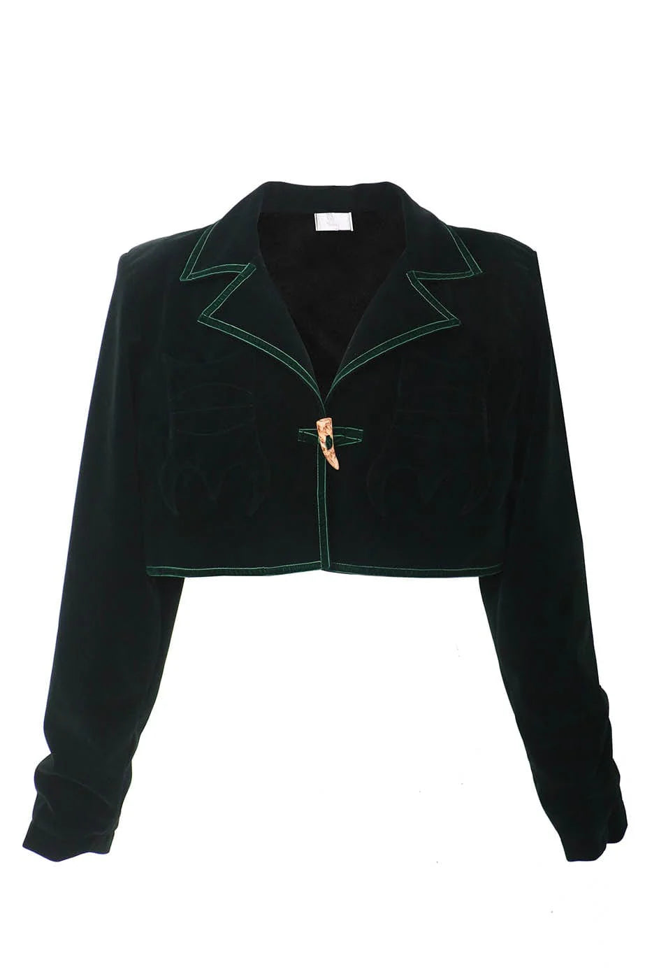 EMBRYO Devil Horned Velvet Cropped Jacket
