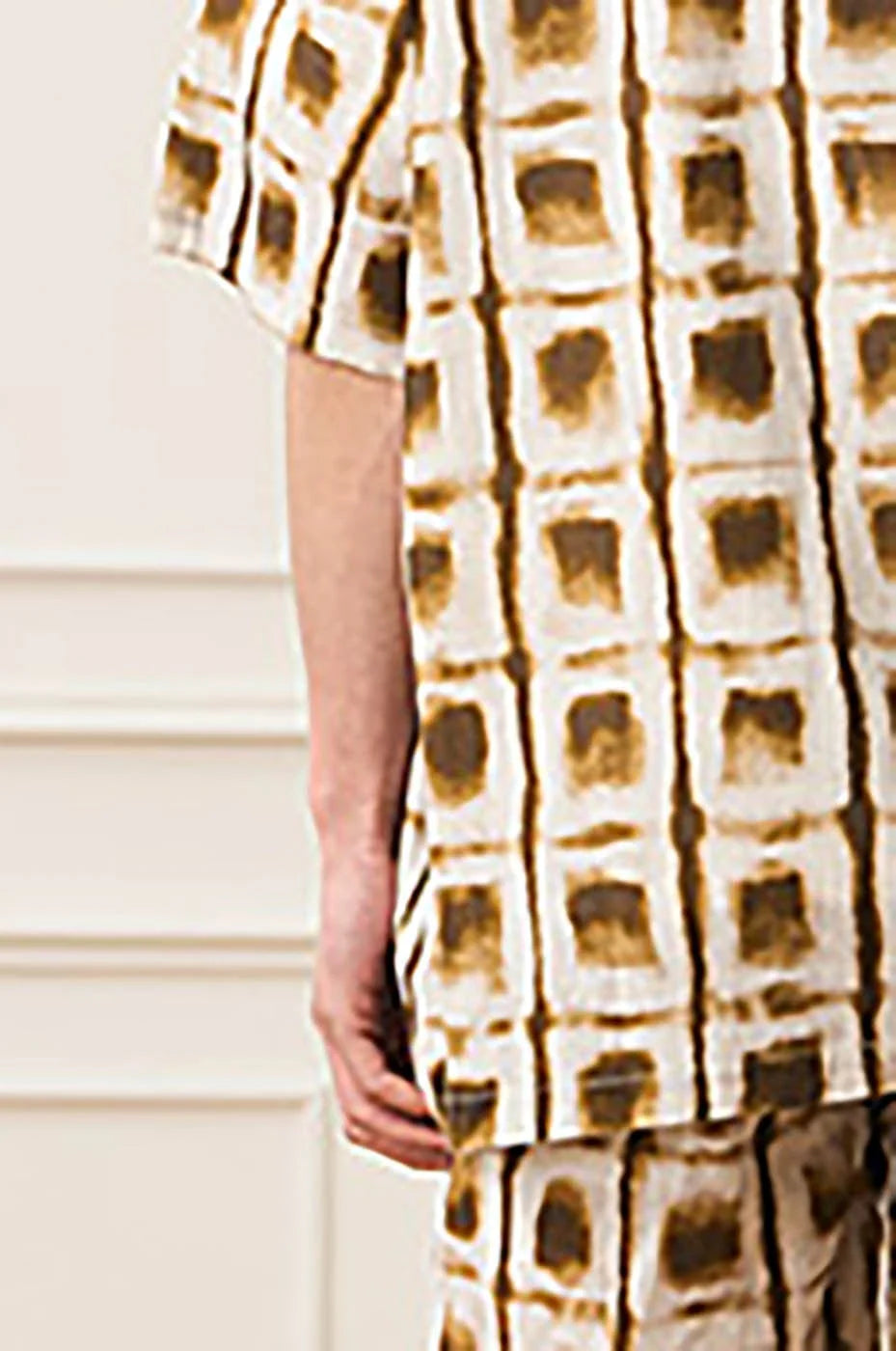 EPIC POETRY Ombre Check Spot Grid Half Shirt