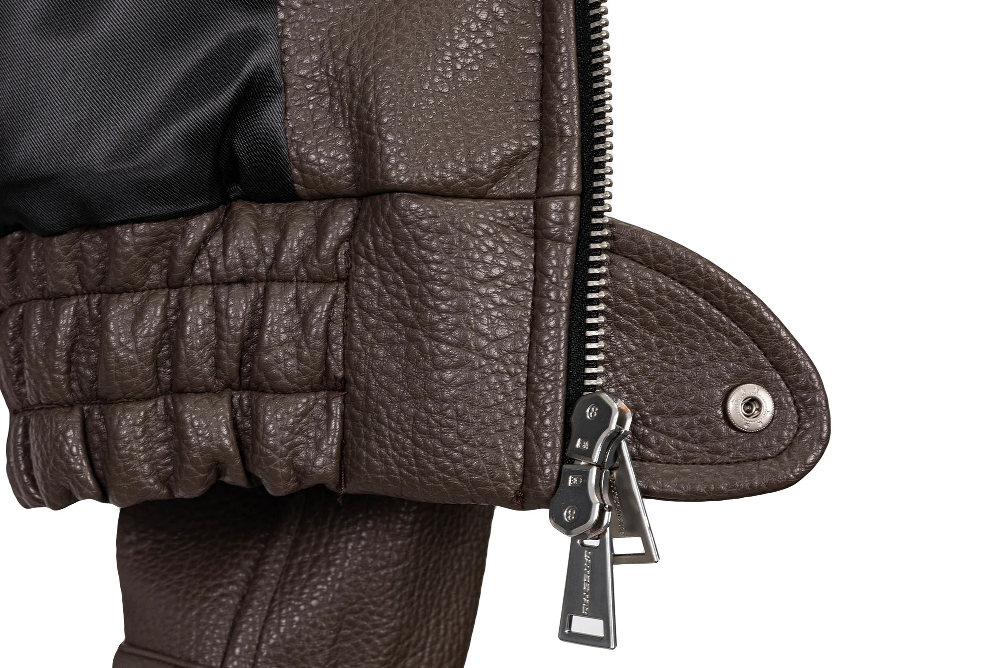 CATSSTAC Paneled Grain PU Utility Jacket