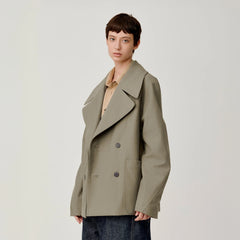 OPICLOTH Classical Double-Breasted Oversized Jacket