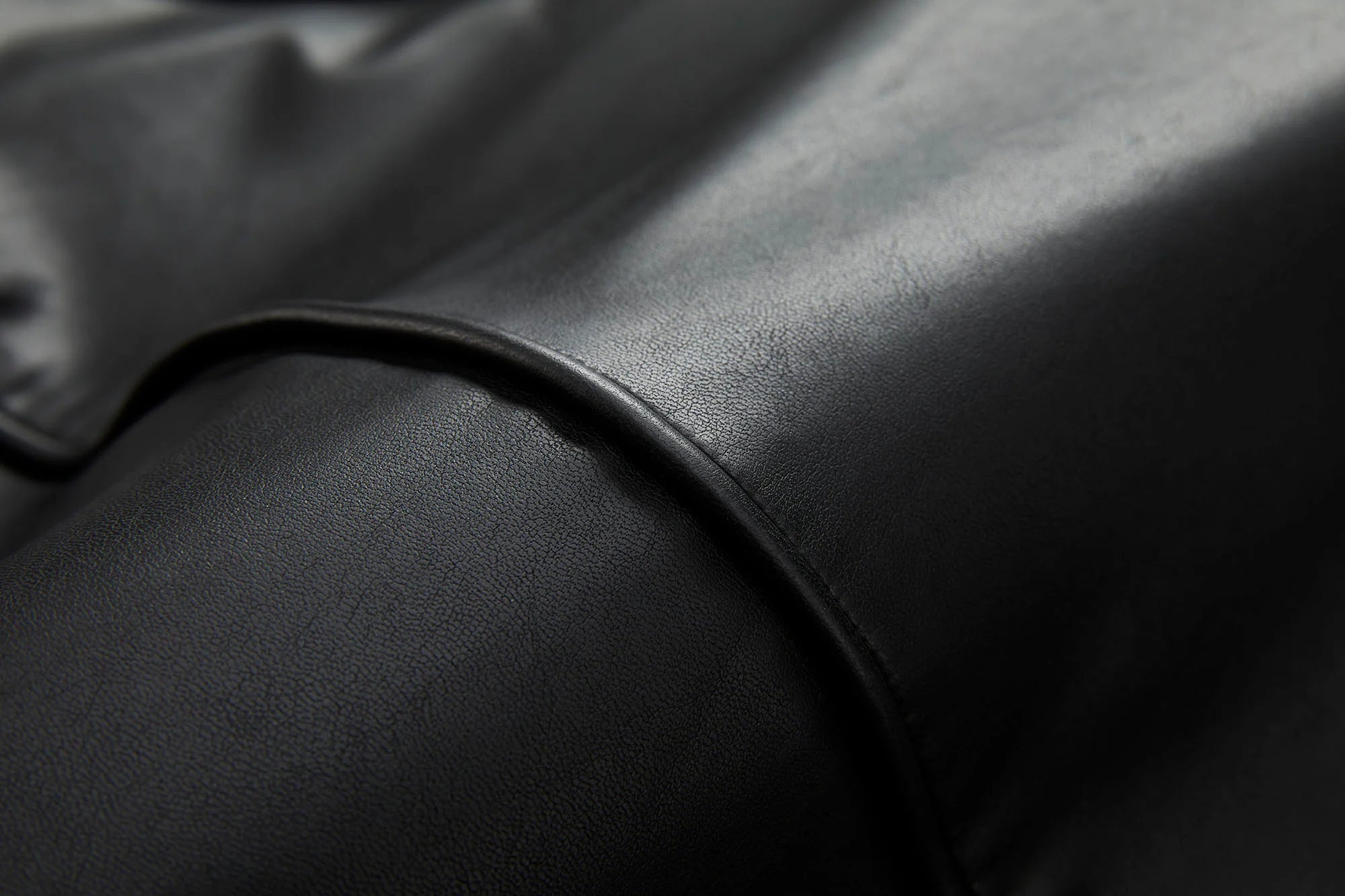 ORGANIC EMOTION Faux Leather Piped Seam Jacket