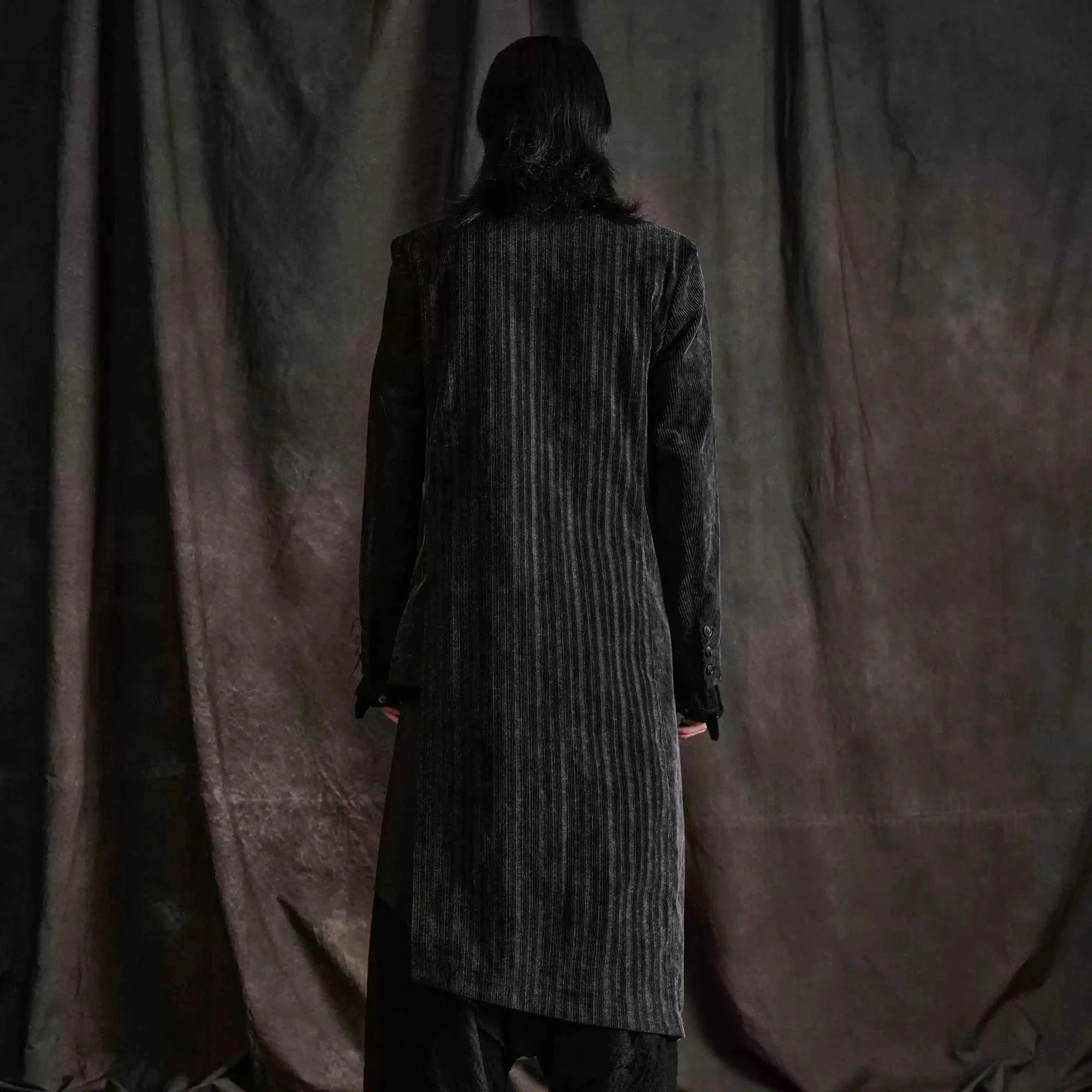ILNya Nieternite Nifutur Distressed Corduroy Asymmetric Spliced Blazer
