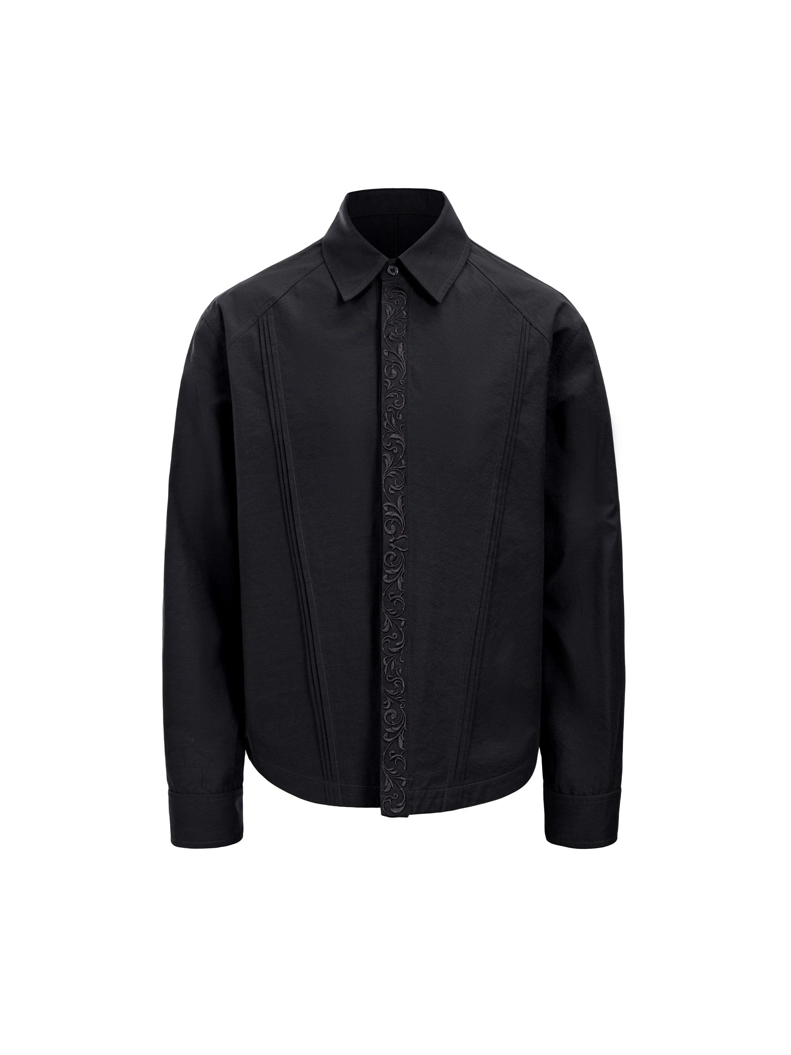 CATSSTAC Layered Seamline Floral Embroidered Shirt