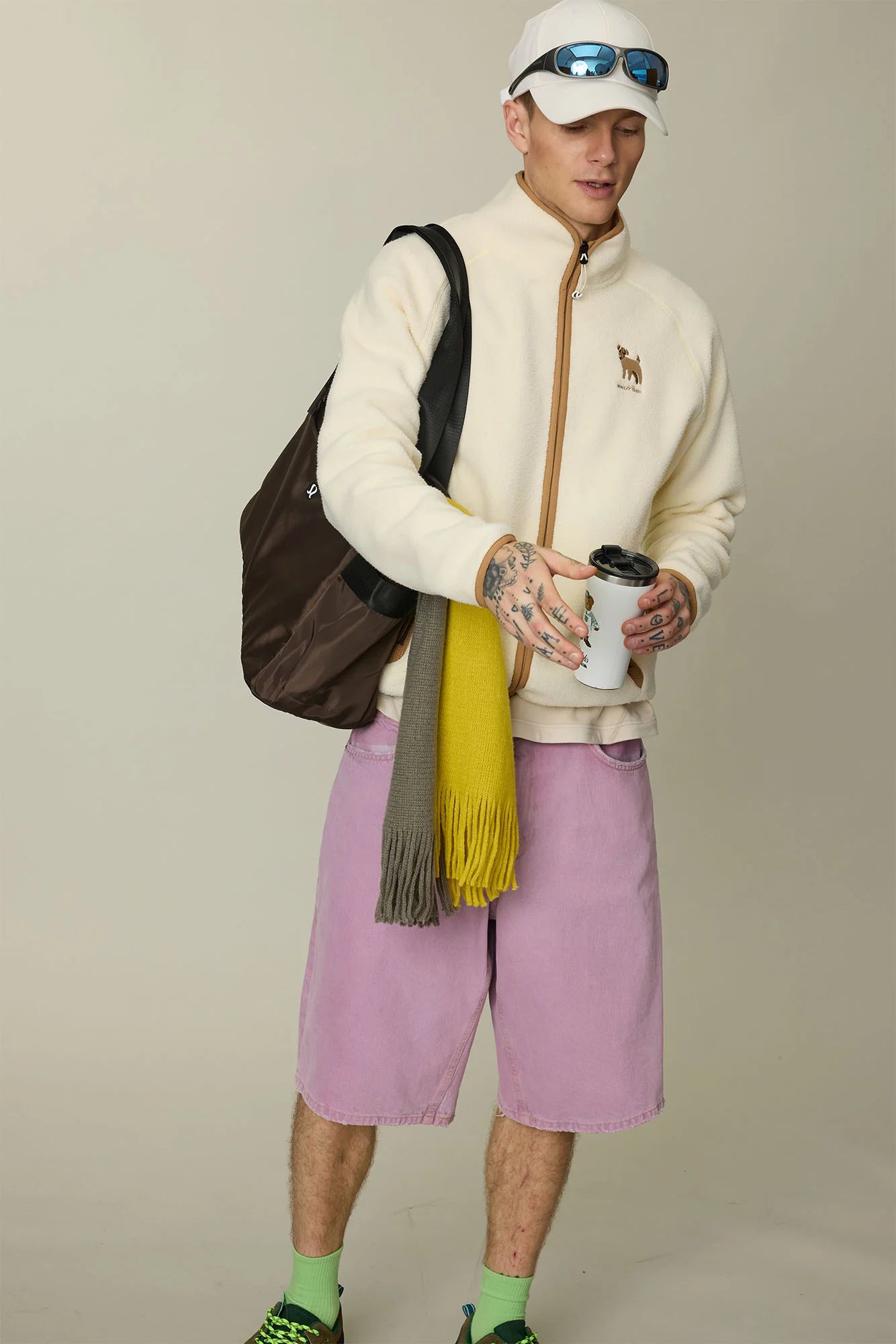 UMAMIISM Contrast Trim Fleece Jacket