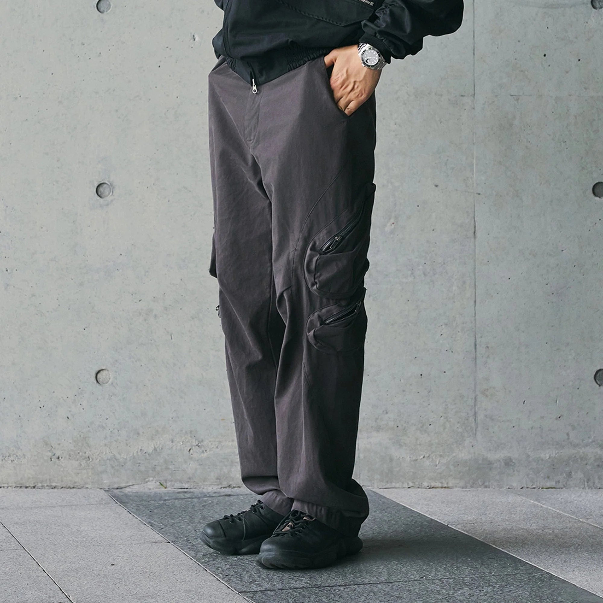 ENSHADOWER Modern Pleated Zipper Tactical Cargo