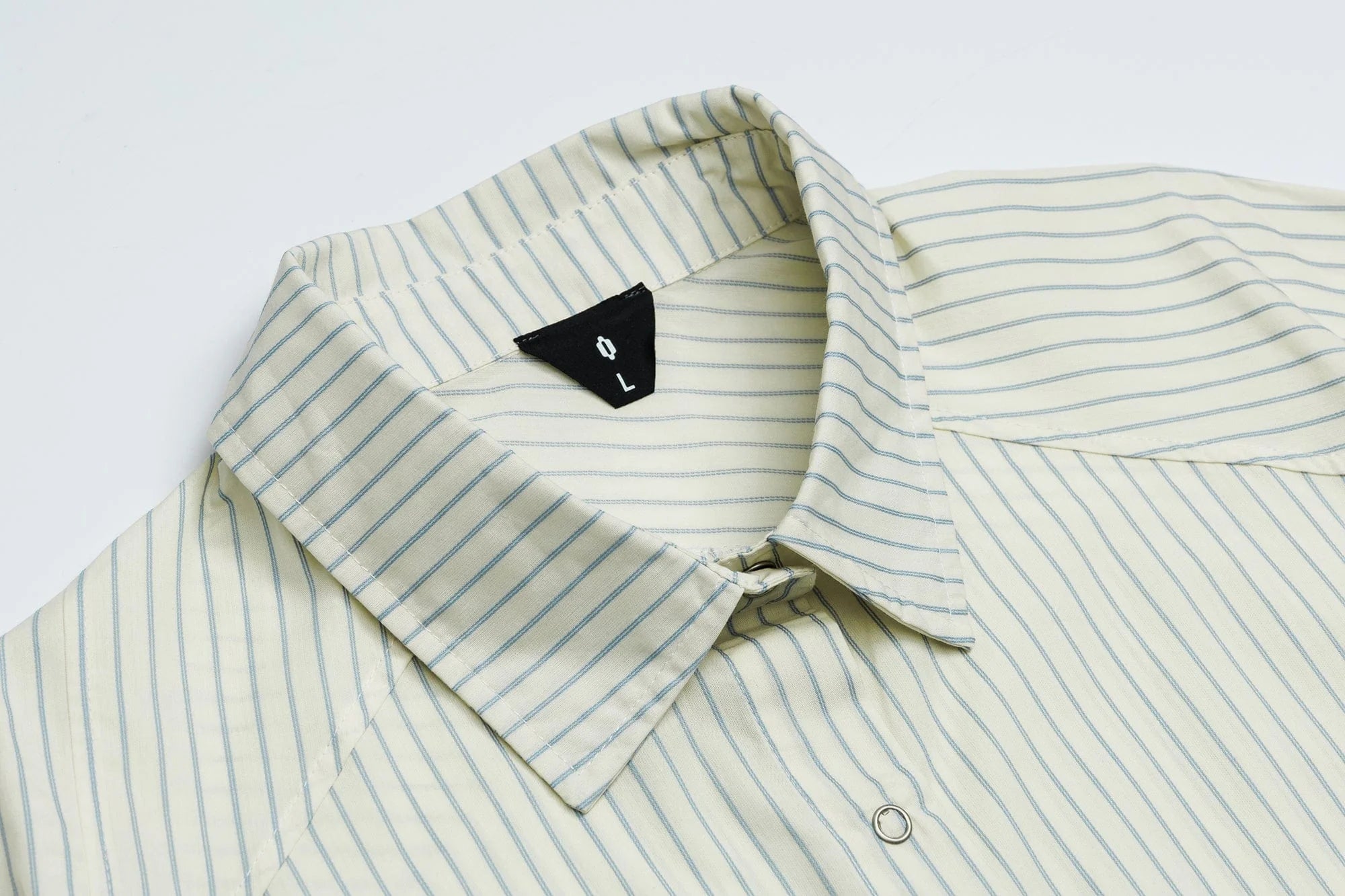 OVDY Pinstriped Cross Paneled Back Half Shirt