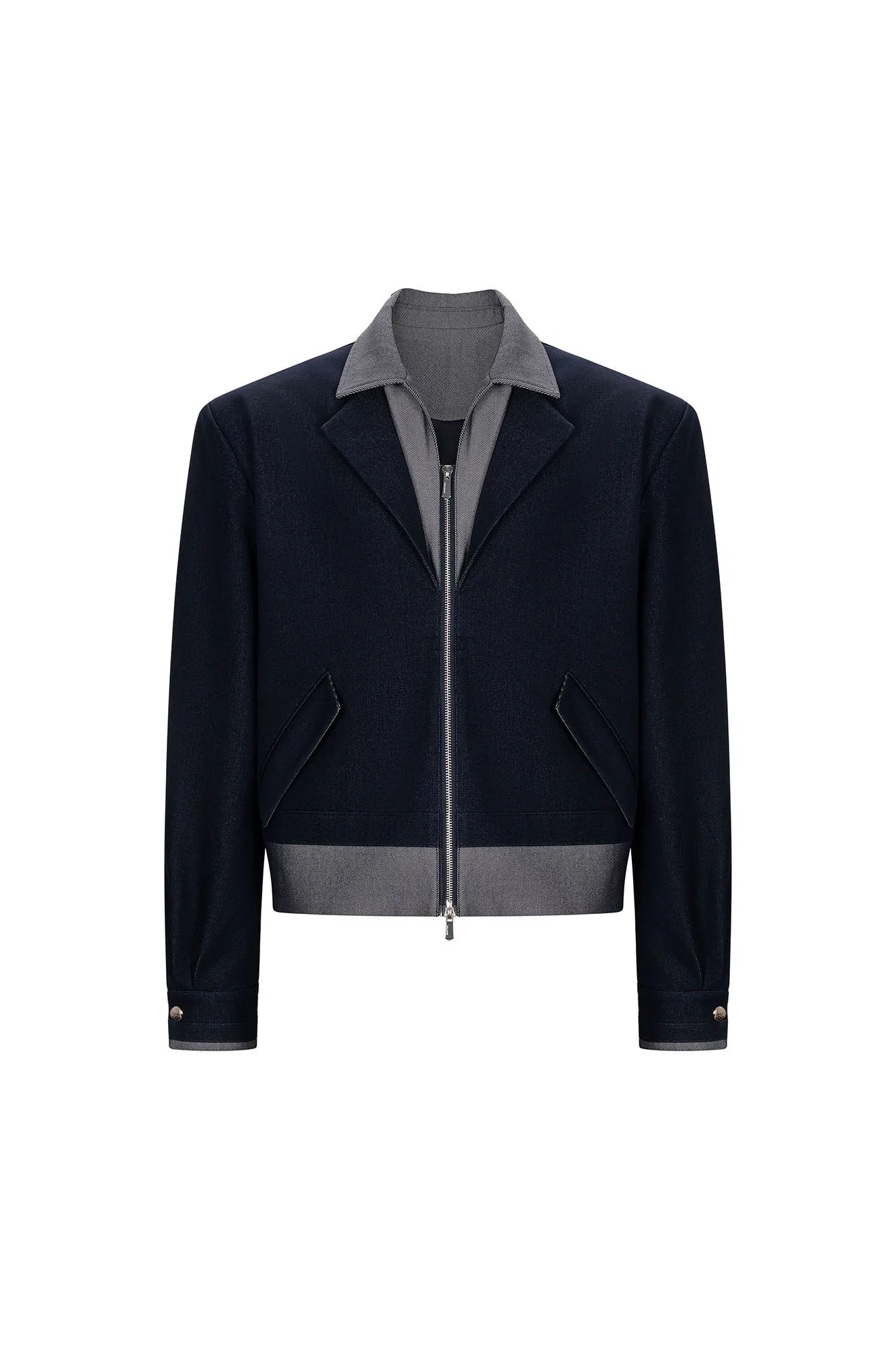 TIWILLTANG Contrast Layered Denim Jacket