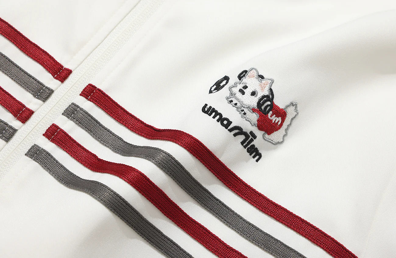 UMAMIISM Retro Striped Track Jacket