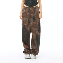 VANN VALRENCE Dirty Fit Studded Straight-Leg Jeans