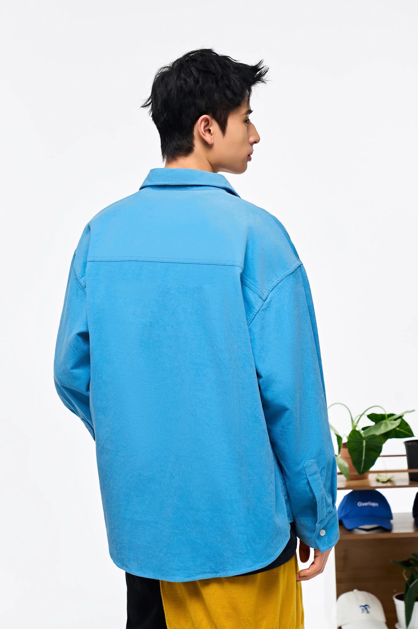 OVERLAPS Essential Embroidered Oversized Shirt