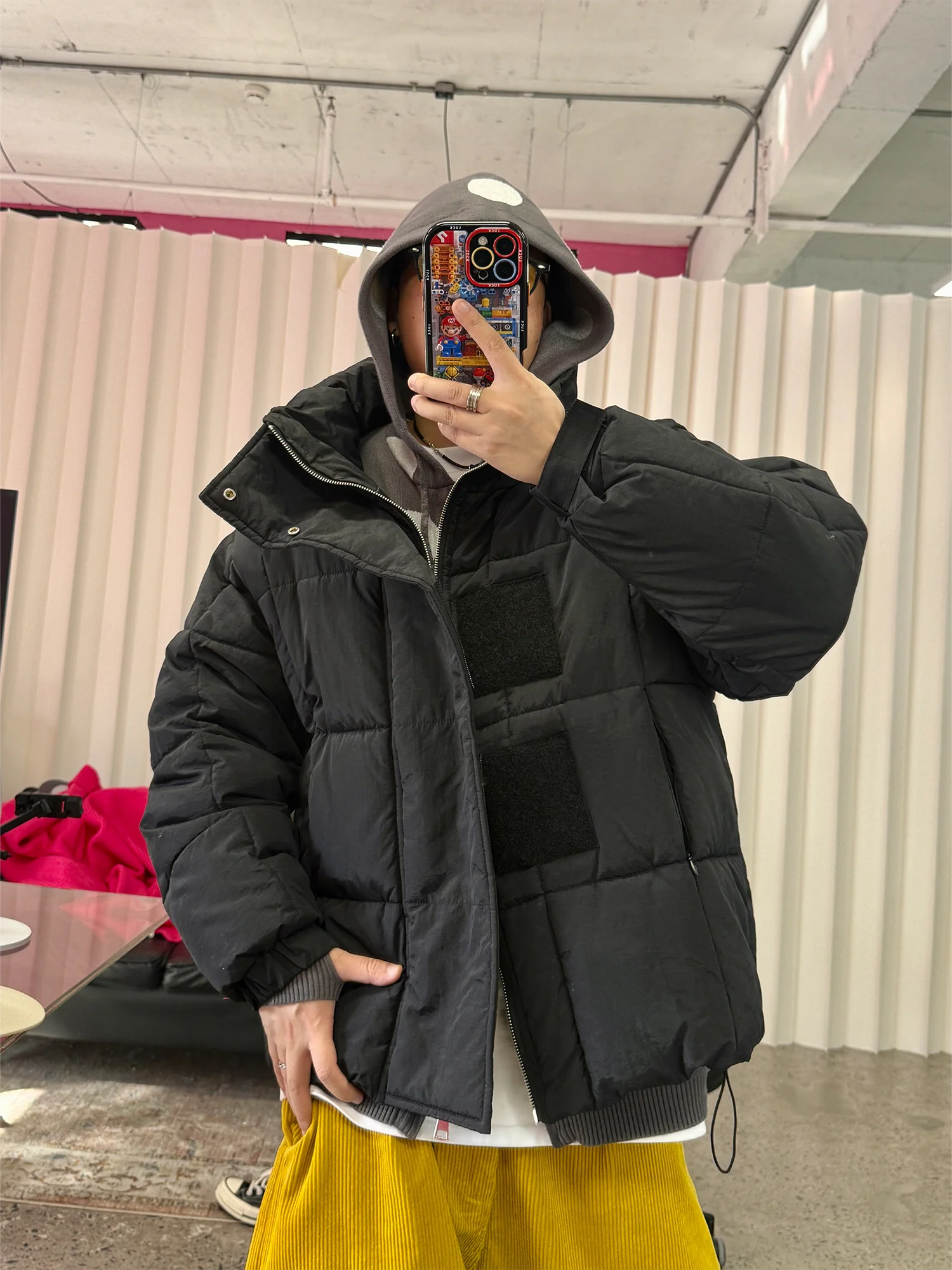 ME DA IGUAL Detachable Sleeve Stand-Collar Quilted Jacket