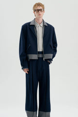TIWILLTANG Contrast Layered Denim Jacket