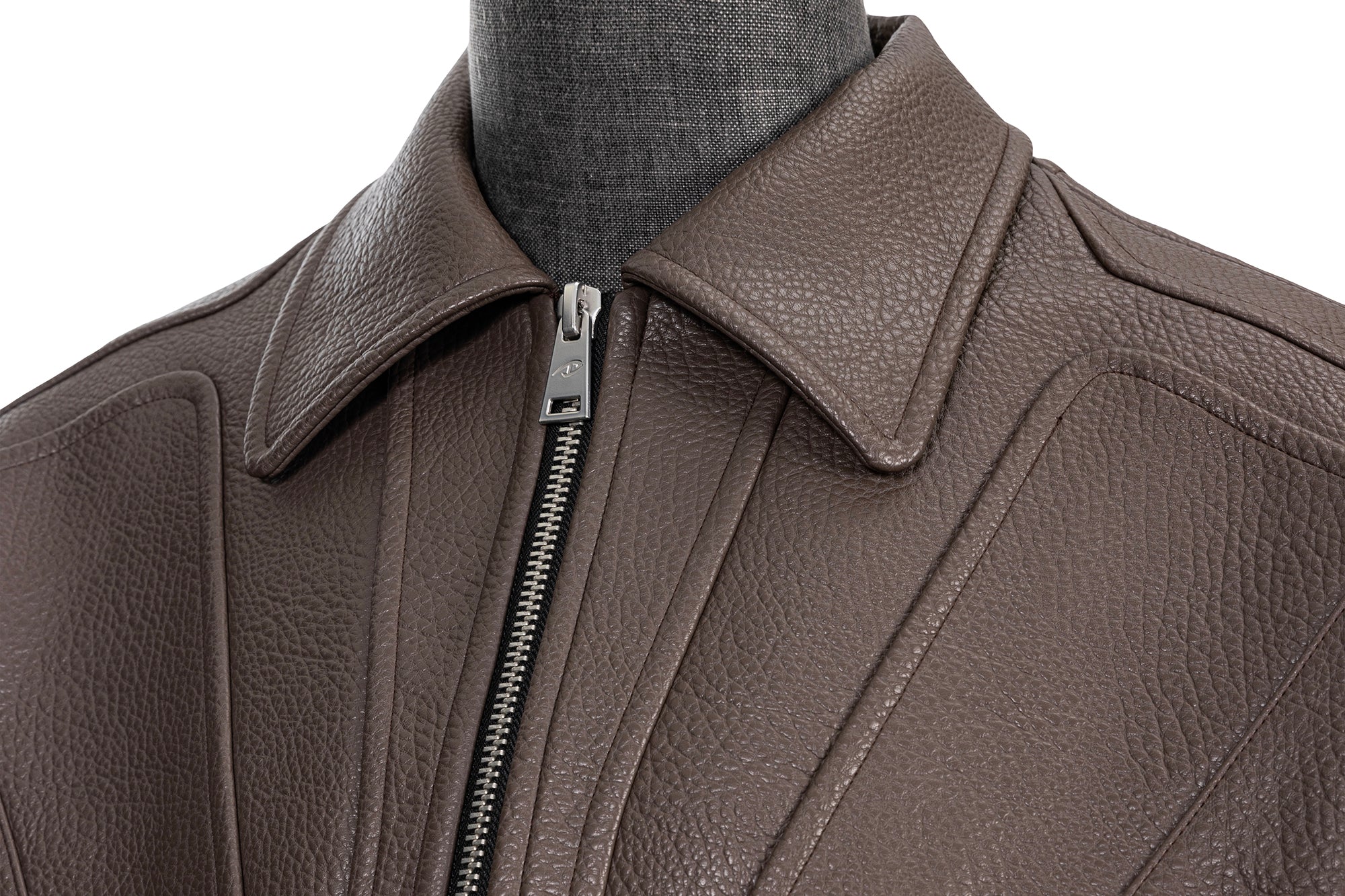 CATSSTAC Paneled Grain PU Utility Jacket