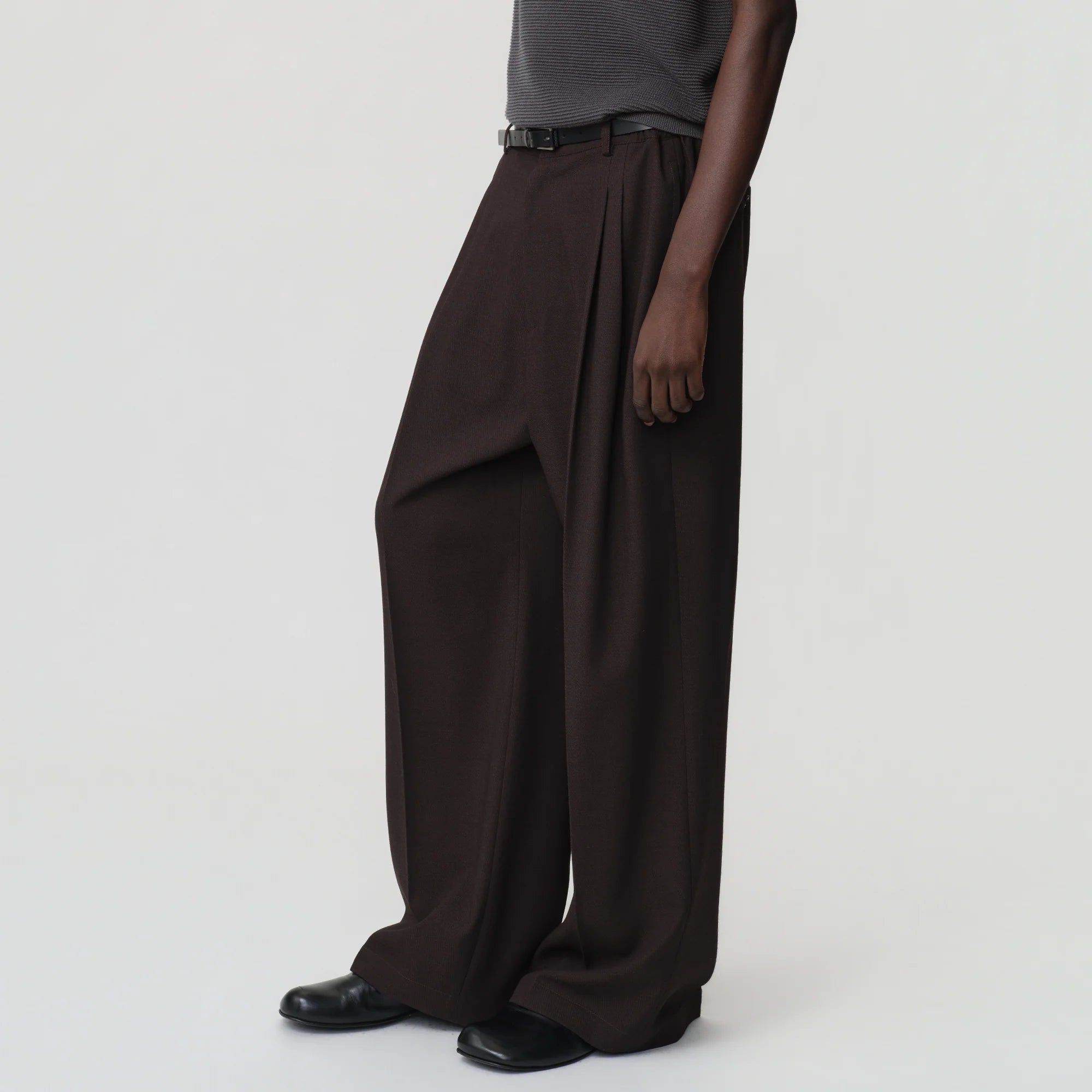 OPICLOTH Modern Pleats Wool-Blend Straight-Leg Pants