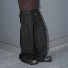 LABELROOM Washed Wide-Leg Raw Denim Pants