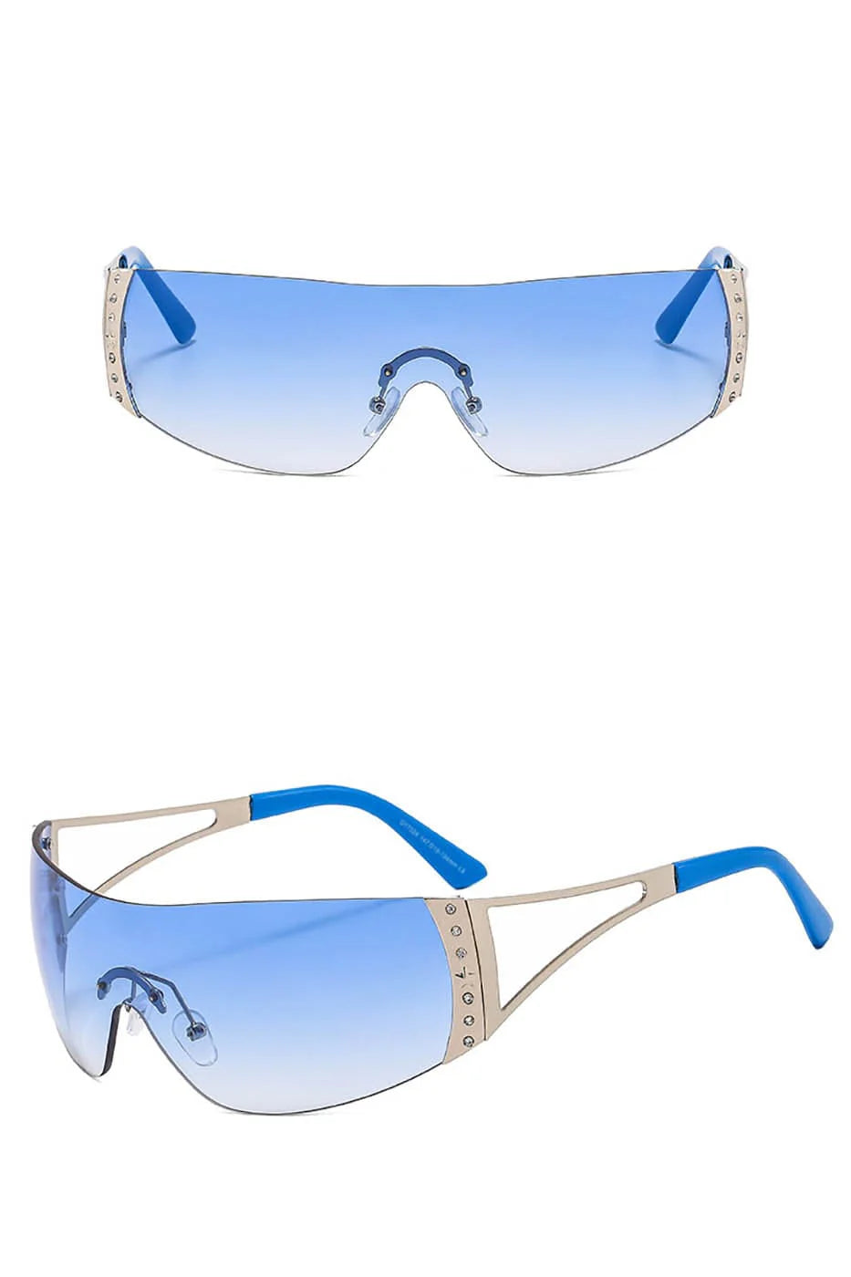 DAMAGE ASIA OPTICALS Rhinestone Frameless Sunglasses