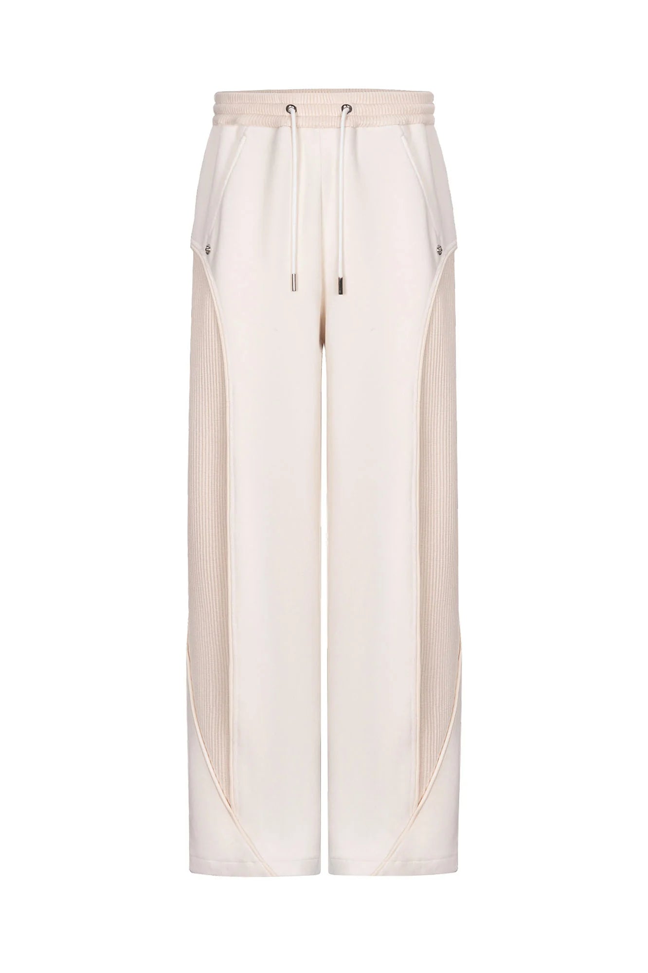 TIWILLTANG Ribbed Contrast Panel Oversized Sweatpants