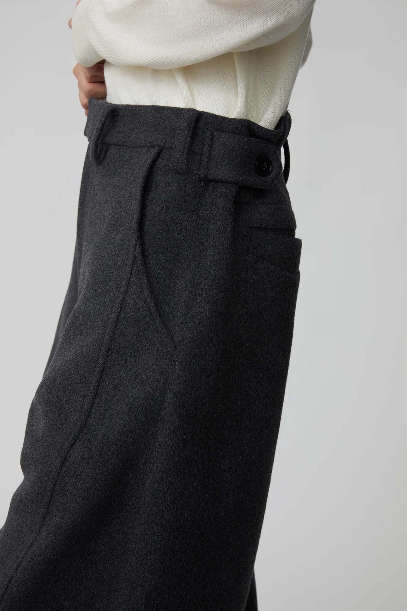 OPICLOTH Essential Wool-Blend Barrel Pants