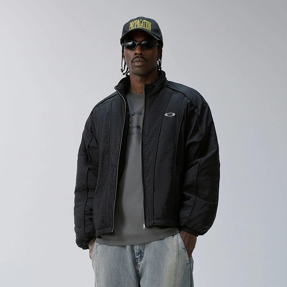 F2CE Structured Panel Stand-Collar Puffer