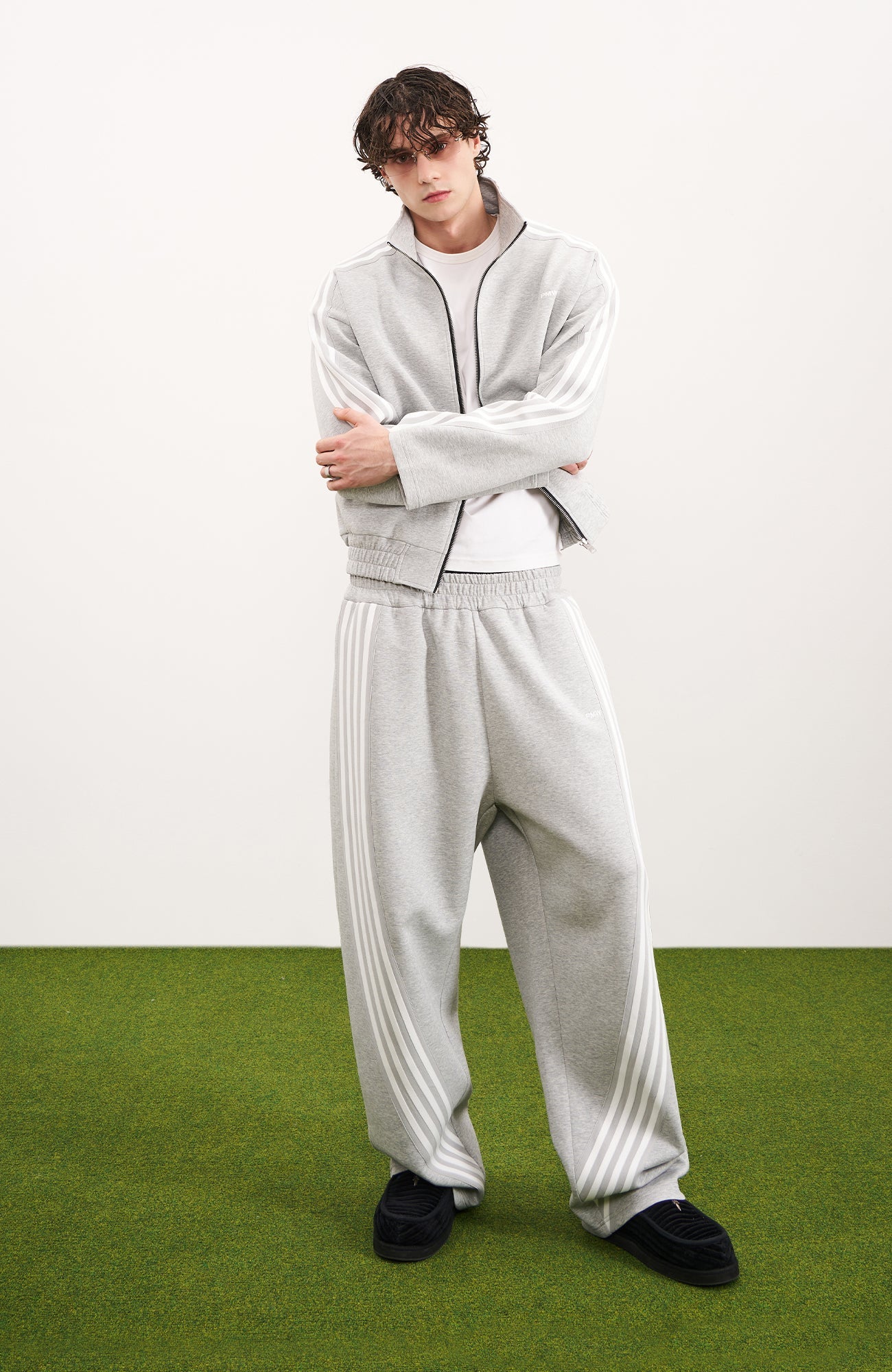 PMW Retro Curved Stripe Track Jacket