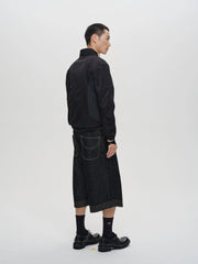 CATSSTAC Contrast Stitch Middle Spliced Raw Denim Jeans