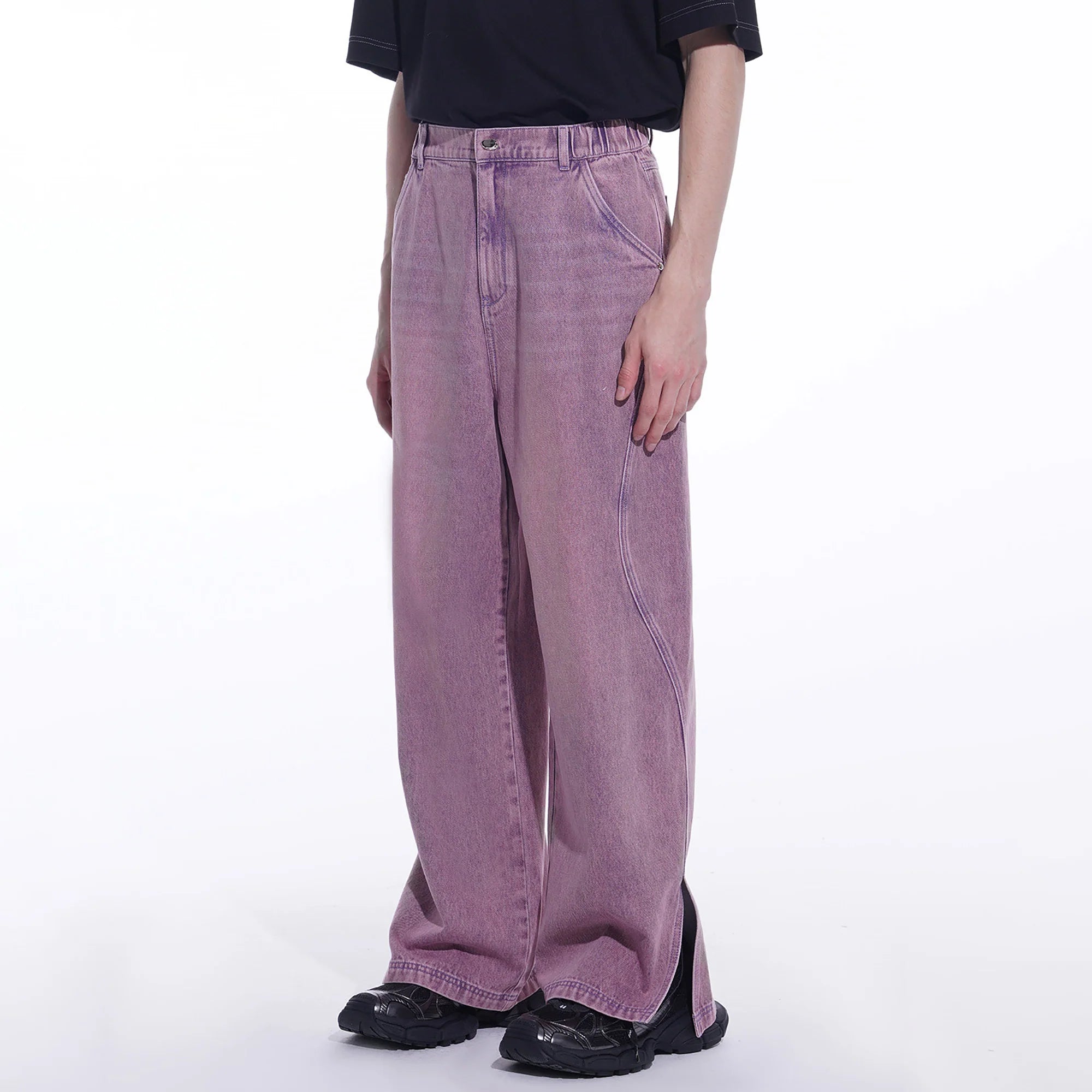 TIWILLTANG Side-Cut Oversized Jeans