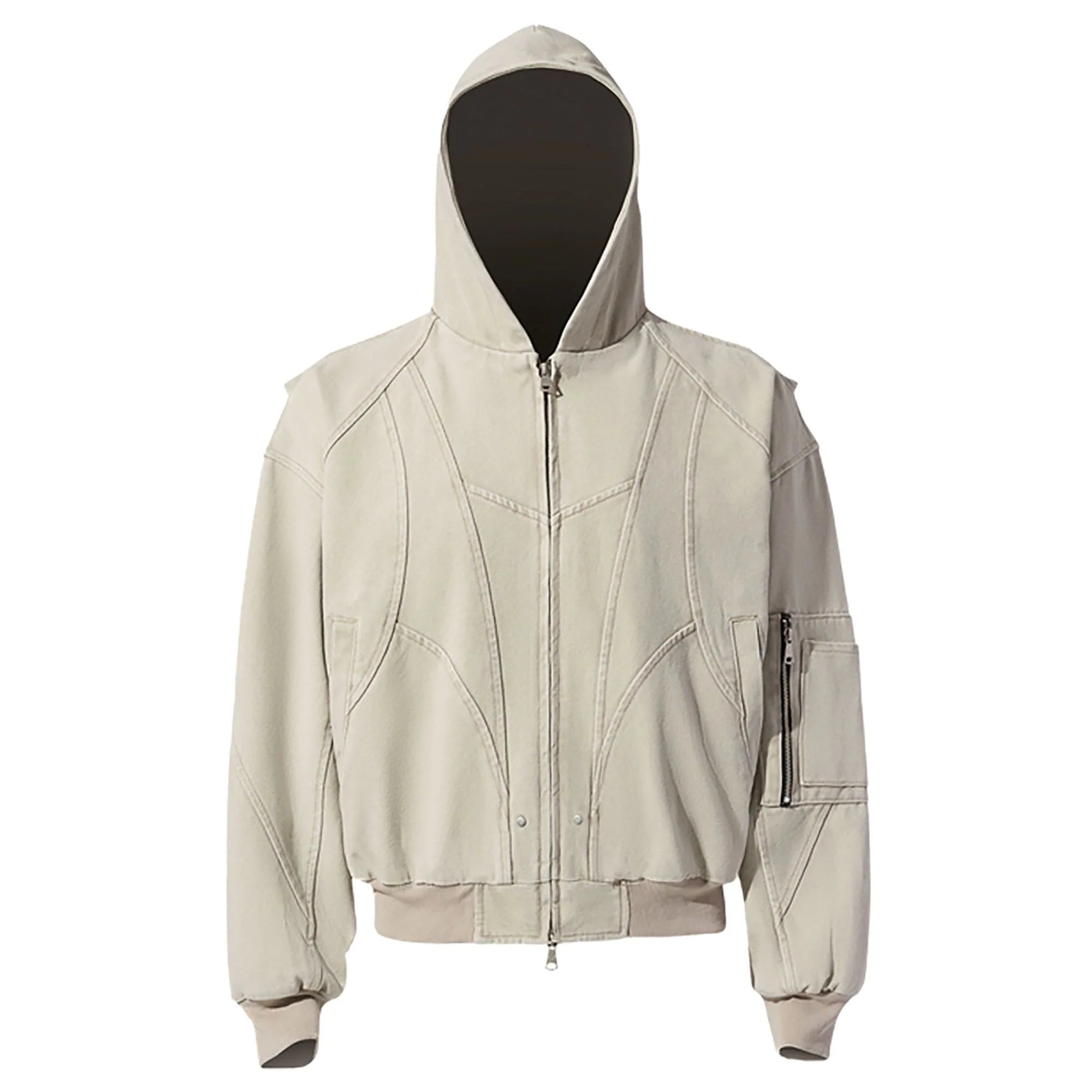 CATSSTAC Deconstructed Paneled Washed Hooded Jacket