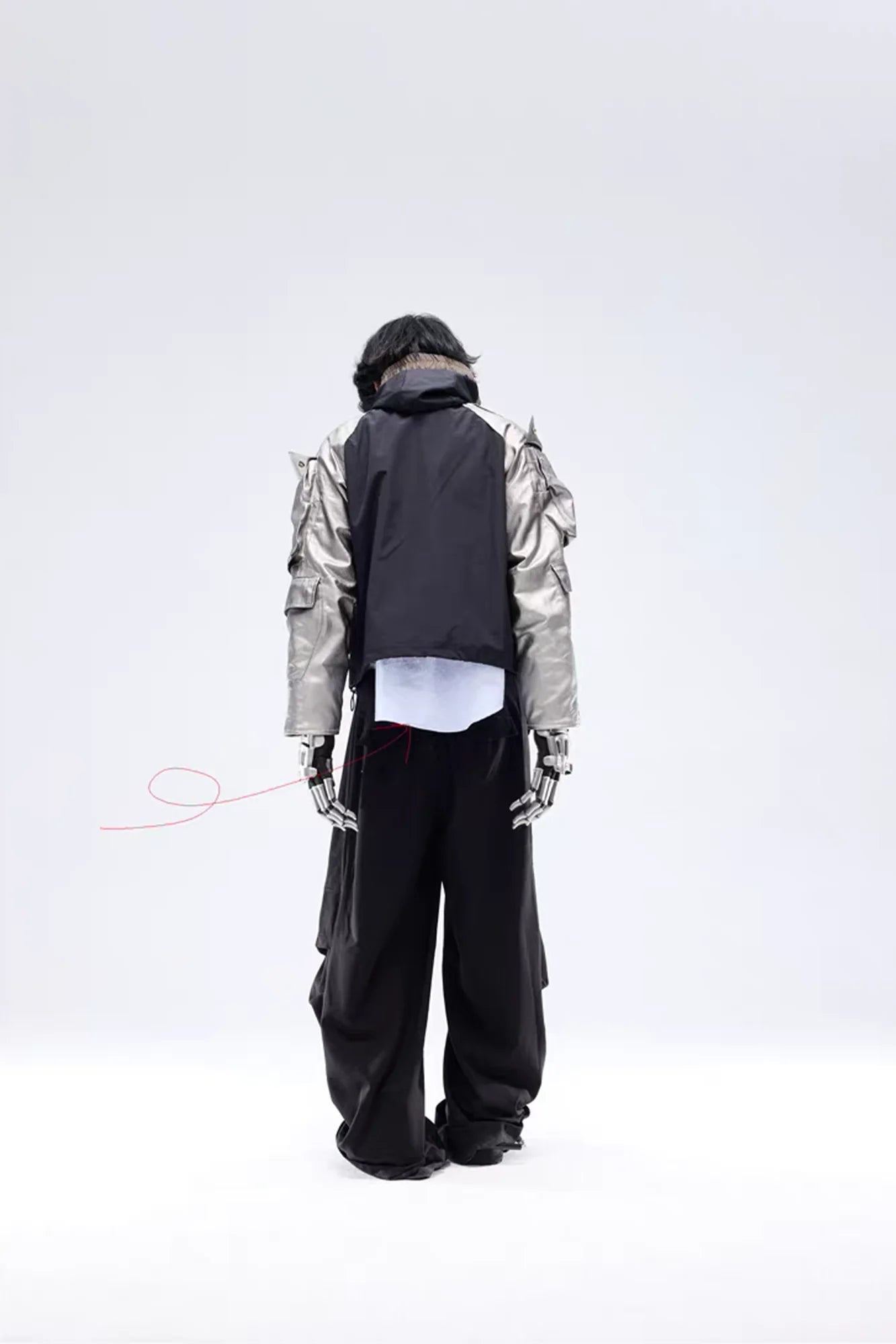 NOTHINGNESS WORLD Deconstructed Layered Graphic Spliced Shirt