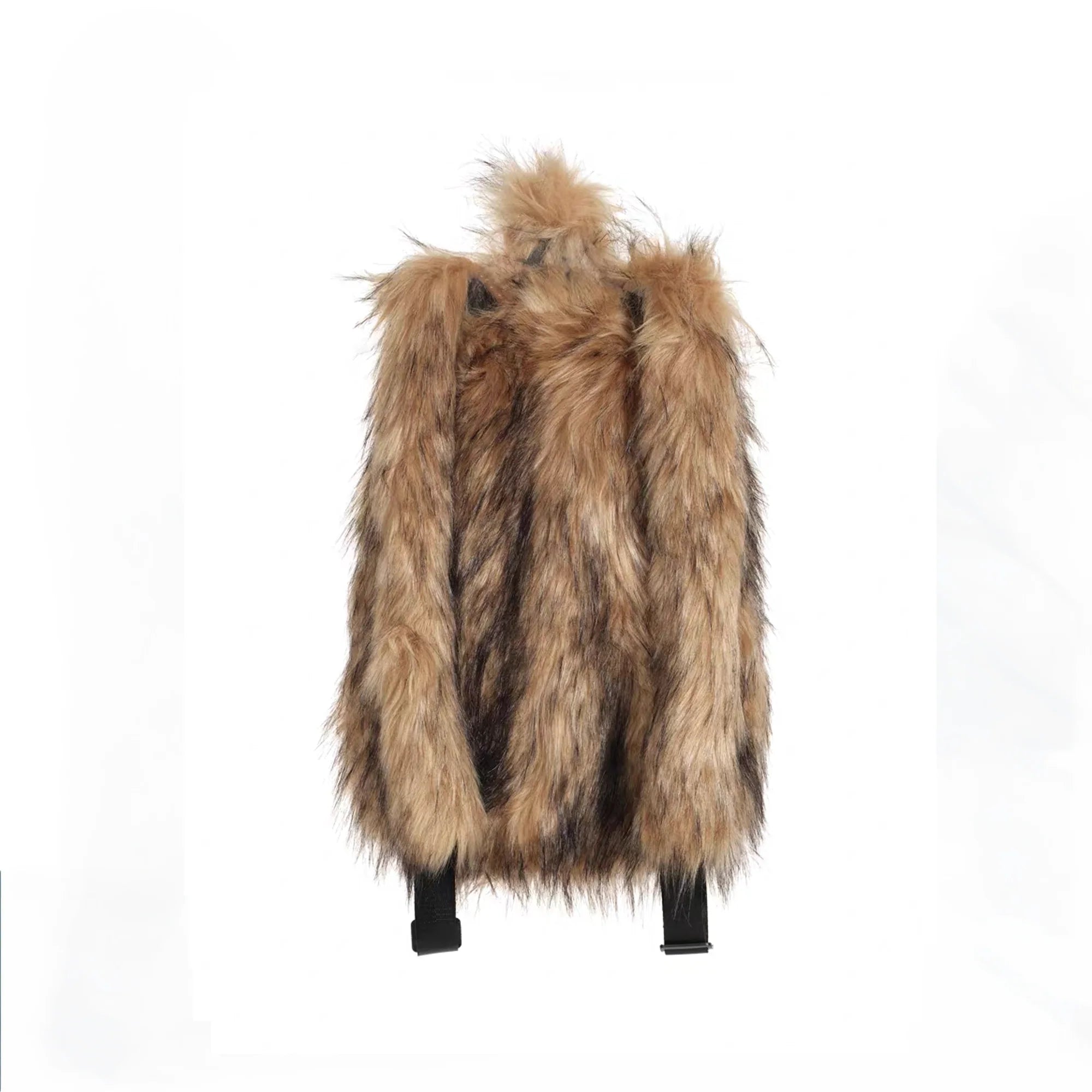 NOTHINGNESS WORLD Shaggy Faux Fur Graphic-Patch Backpack