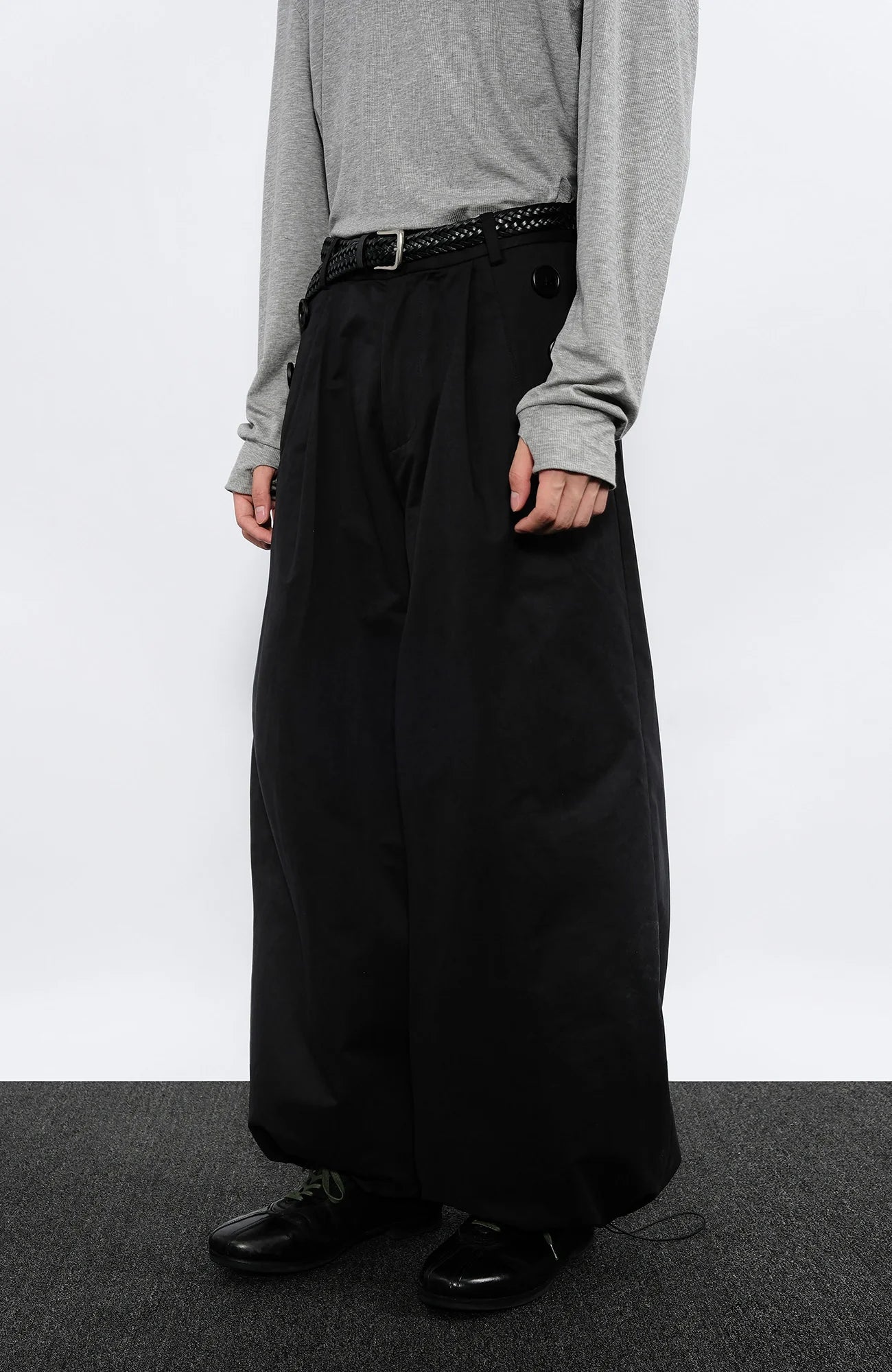7440 37 1 Side-Button Drawcord Balloon Pants