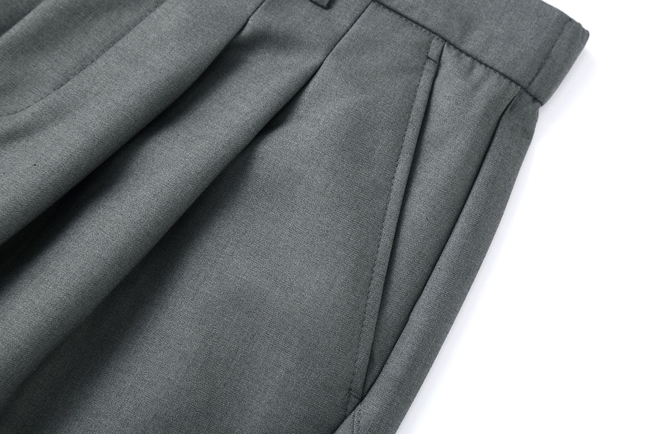 CLP Essential Pleat Curved-Leg Trousers