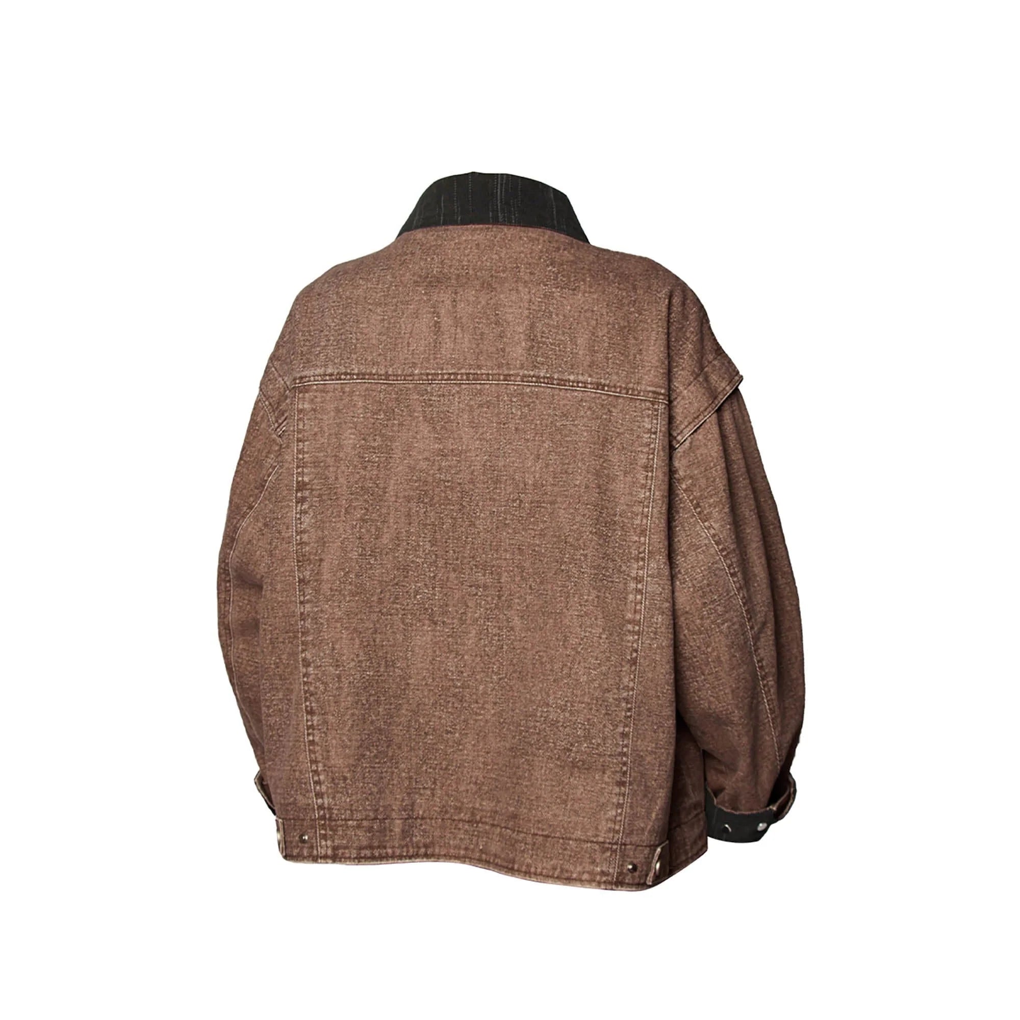 RELABEL Distressed Washed Multi-Pocket Detroit Jacket