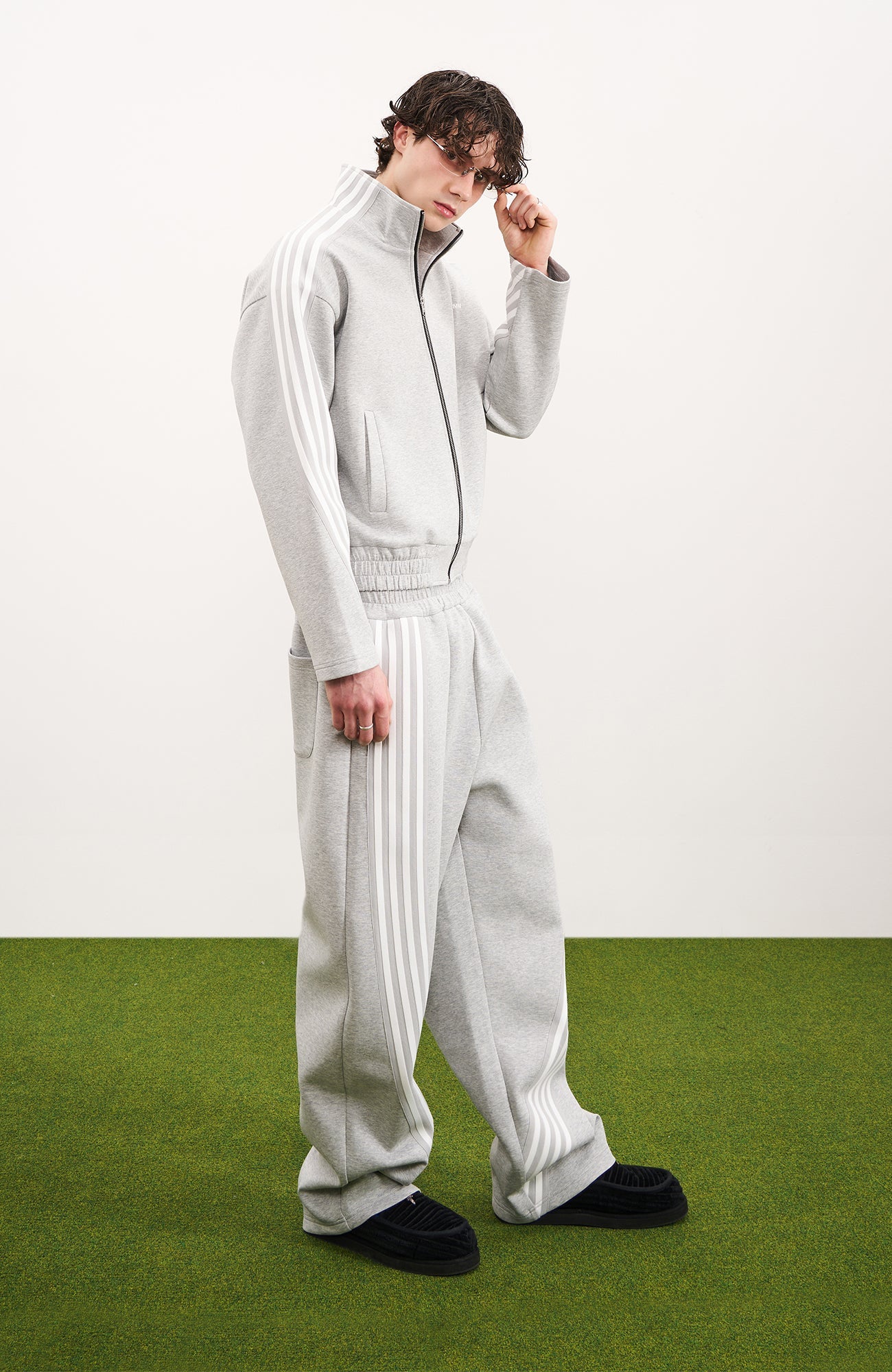 PMW Retro Curved Stripe Track Jacket