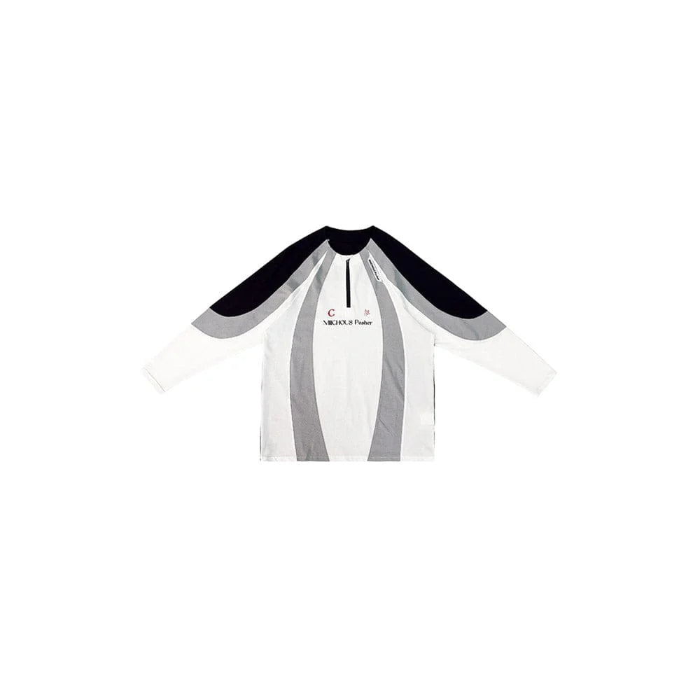 MIICHOUS Arc Contrast Panel Raglan UV Protection Long-Sleeve Tee
