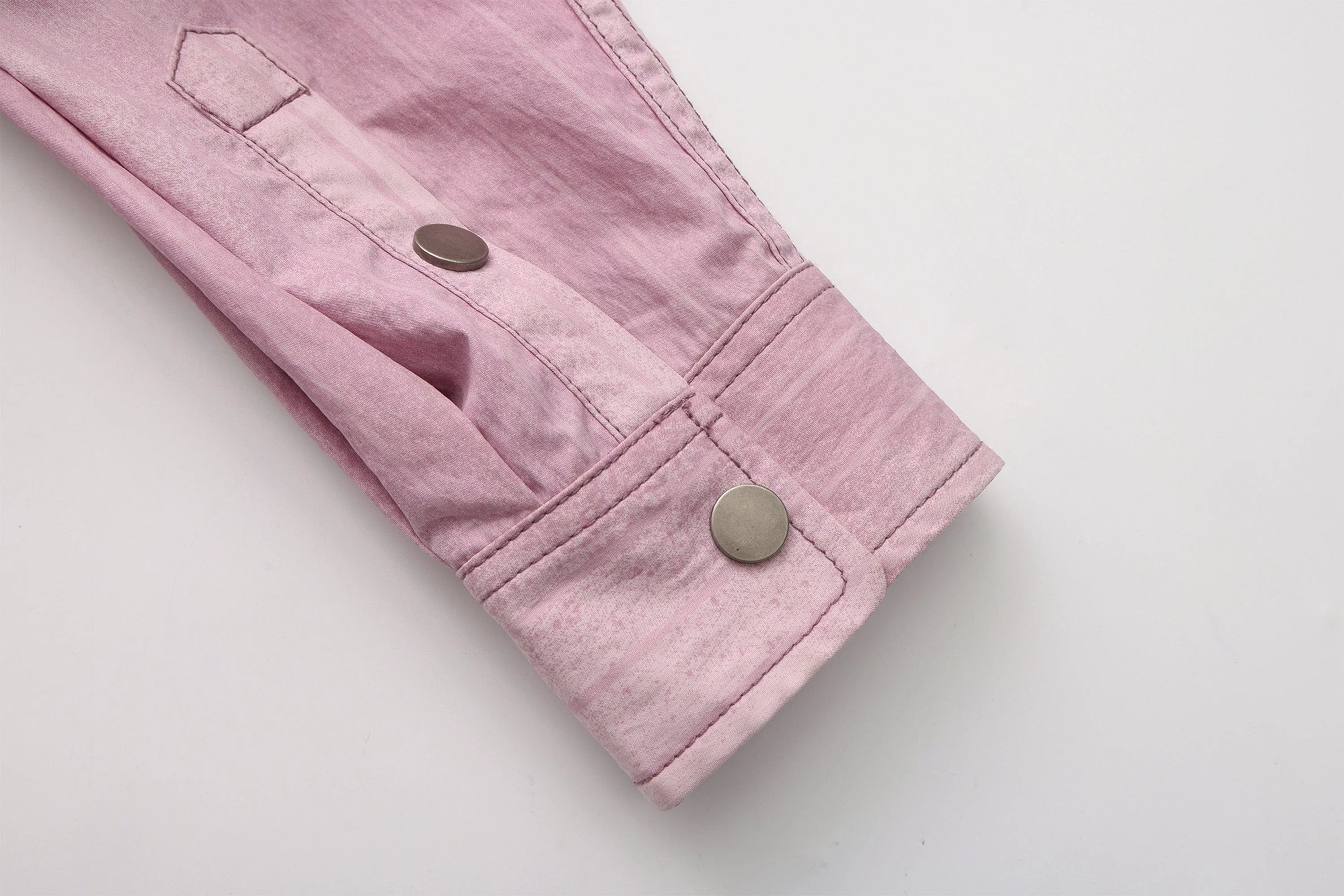 VANN VALRENCE Washed Multi-Pocket Striped Utility Shirt