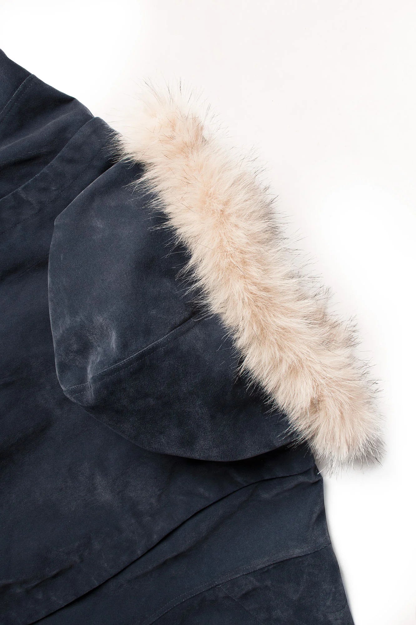 RELABEL Detachable Faux Fur Trim Hooded Jacket