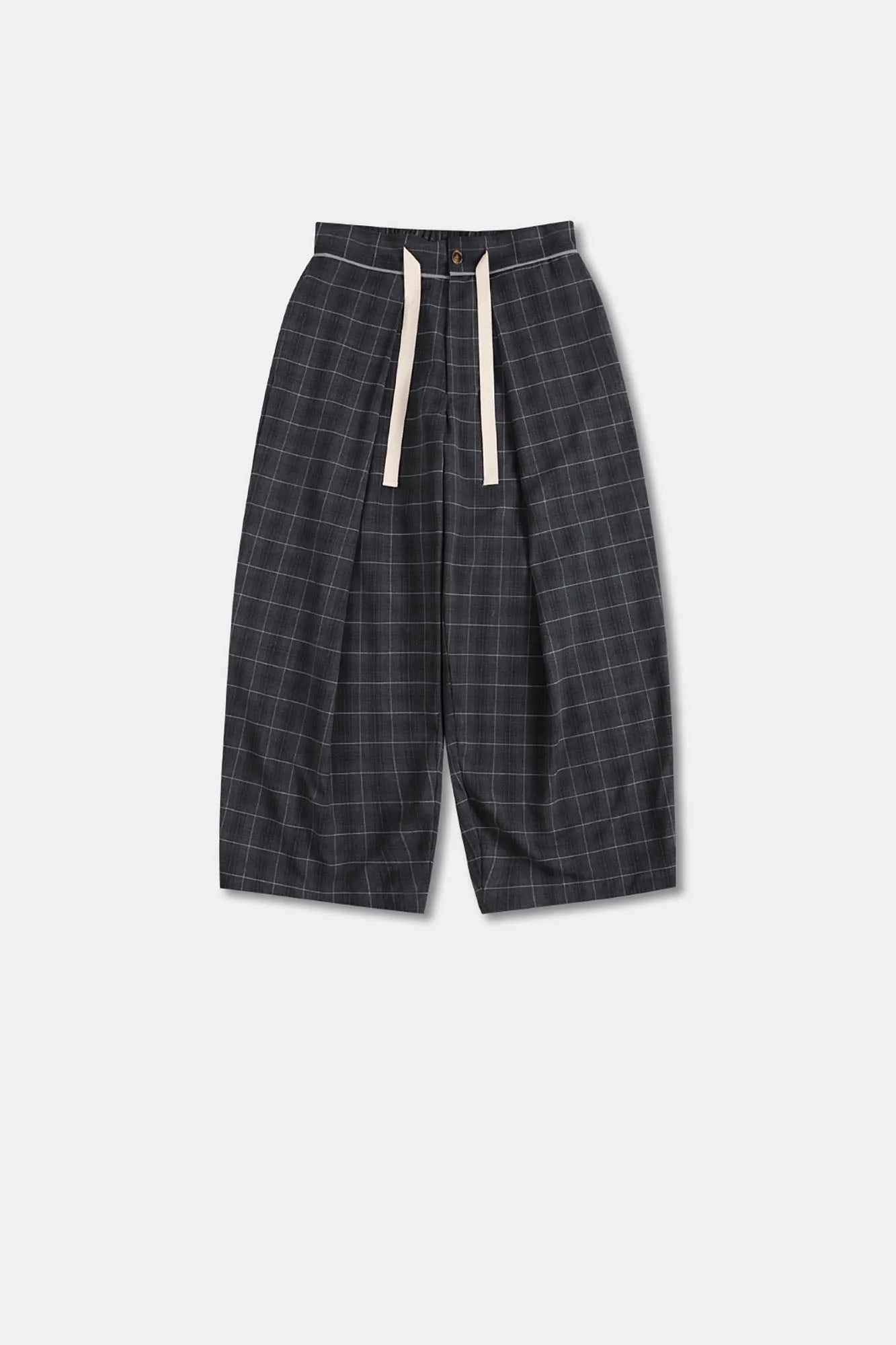 UNLIMITED MOTE Pleated Drawstring Wide-Leg Pants